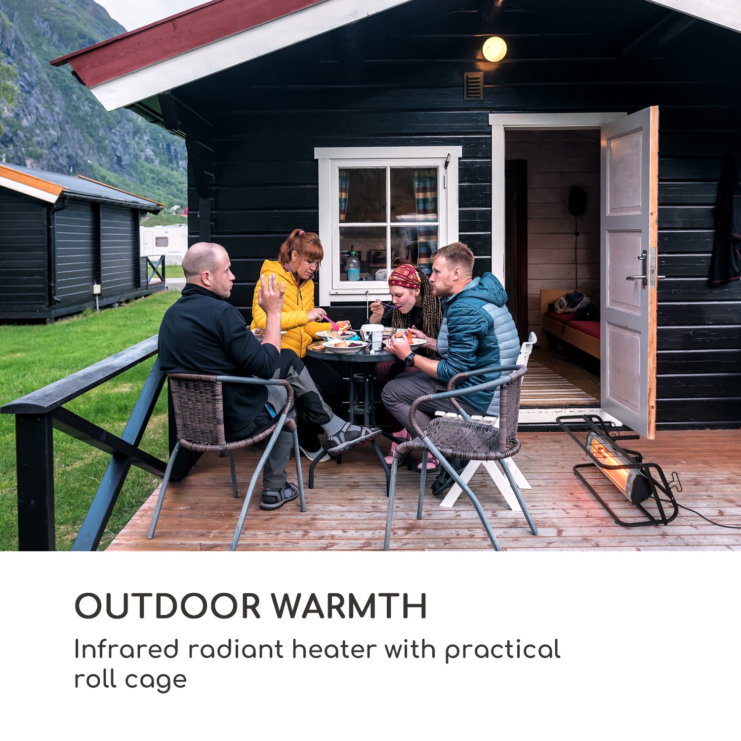 Team Mate, infračervený ohřívač, 1500 W, IR ComfortHeat, IP34, ocel