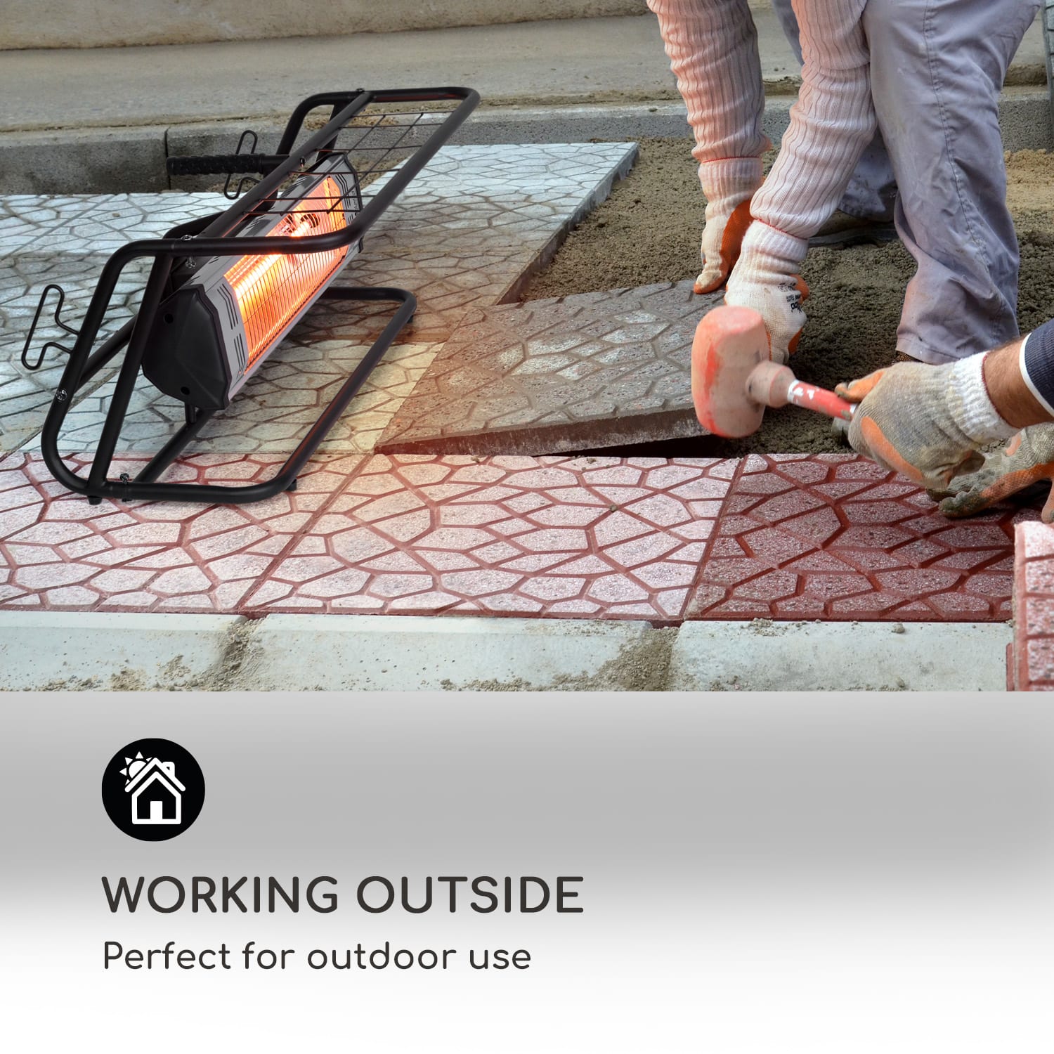 Team Mate, infračervený ohřívač, 1500 W, IR ComfortHeat, IP34, ocel