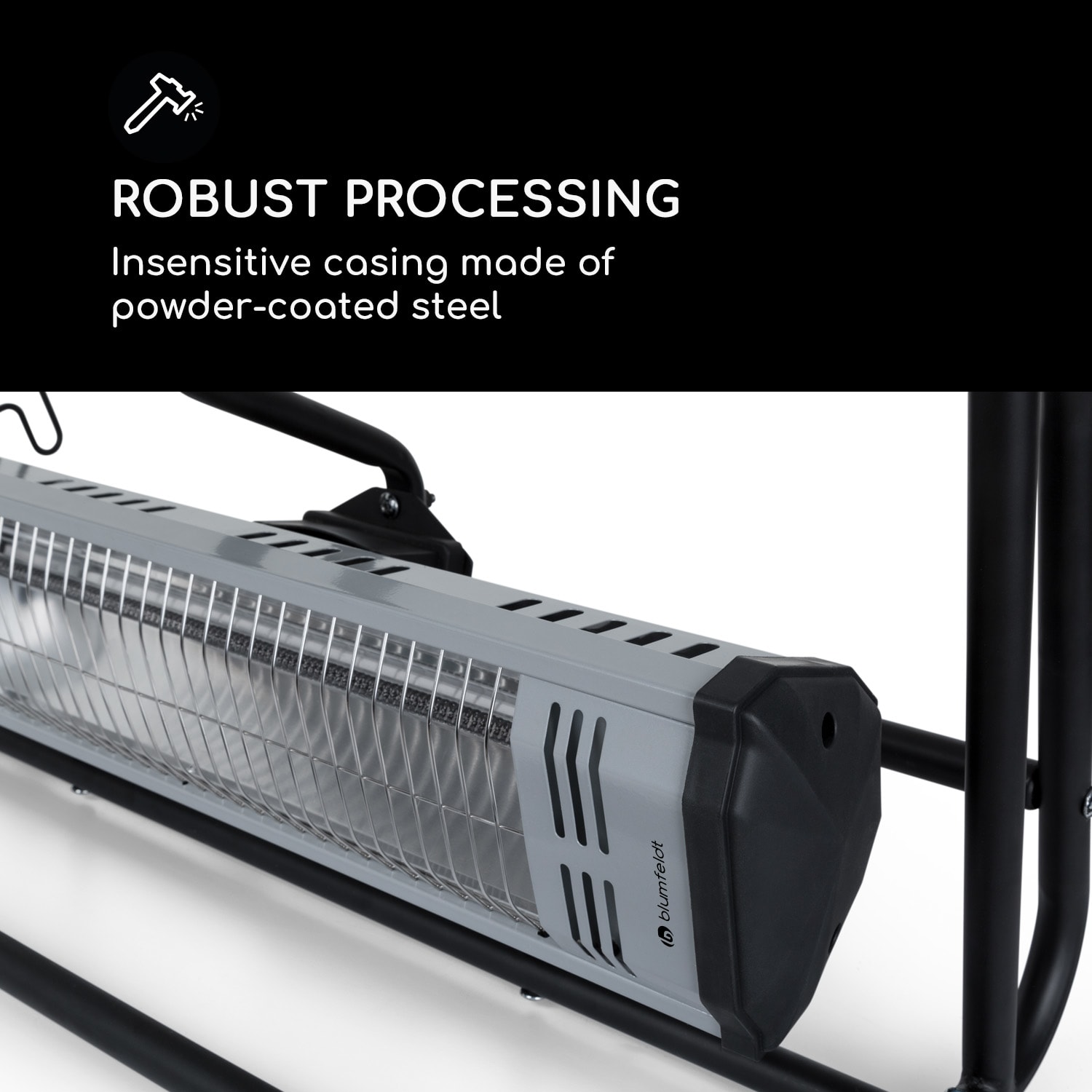 Team Mate, infračervený ohřívač, 1500 W, IR ComfortHeat, IP34, ocel