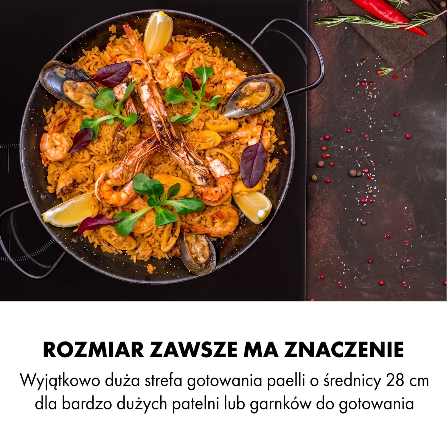 Delicatessa 3, płyta indukcyjna, 3 strefy, szkło ceramiczne, 5800 W 