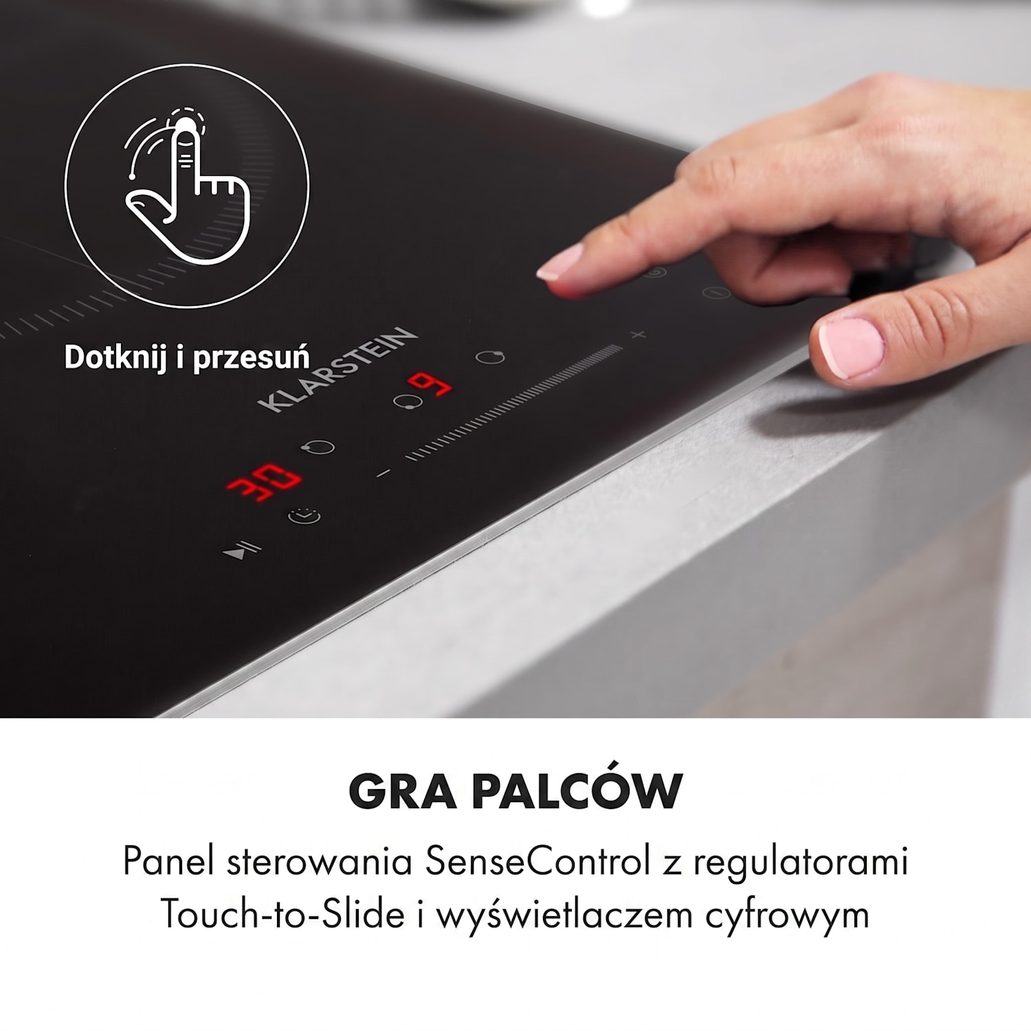 Delicatessa 3, płyta indukcyjna, 3 strefy, szkło ceramiczne, 5800 W 