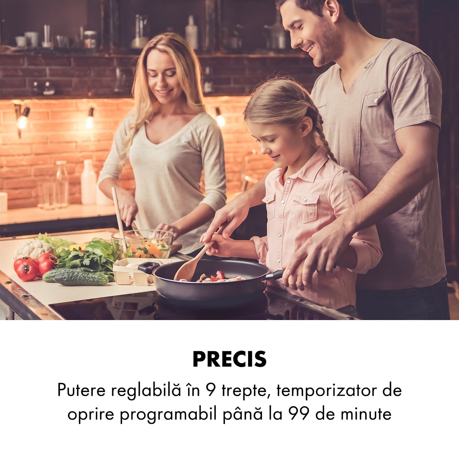 Delicatessa 3, plită cu inducție, 3 zone, 5800W, ceramică de sticlă, negru 
