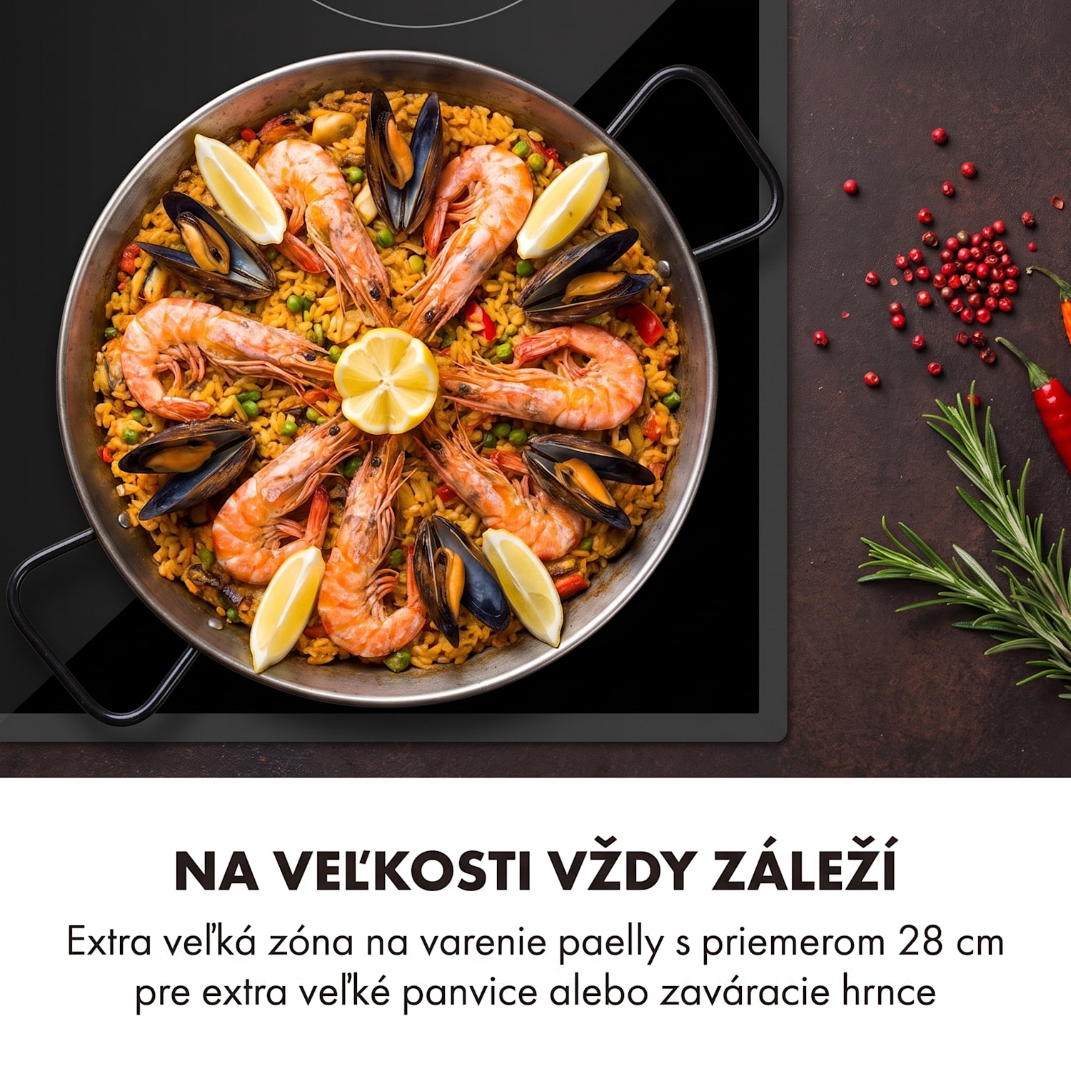 Delicatessa 3, indukčná varná doska, 5800 W, 3 zóny, sklokeramika, čierna 