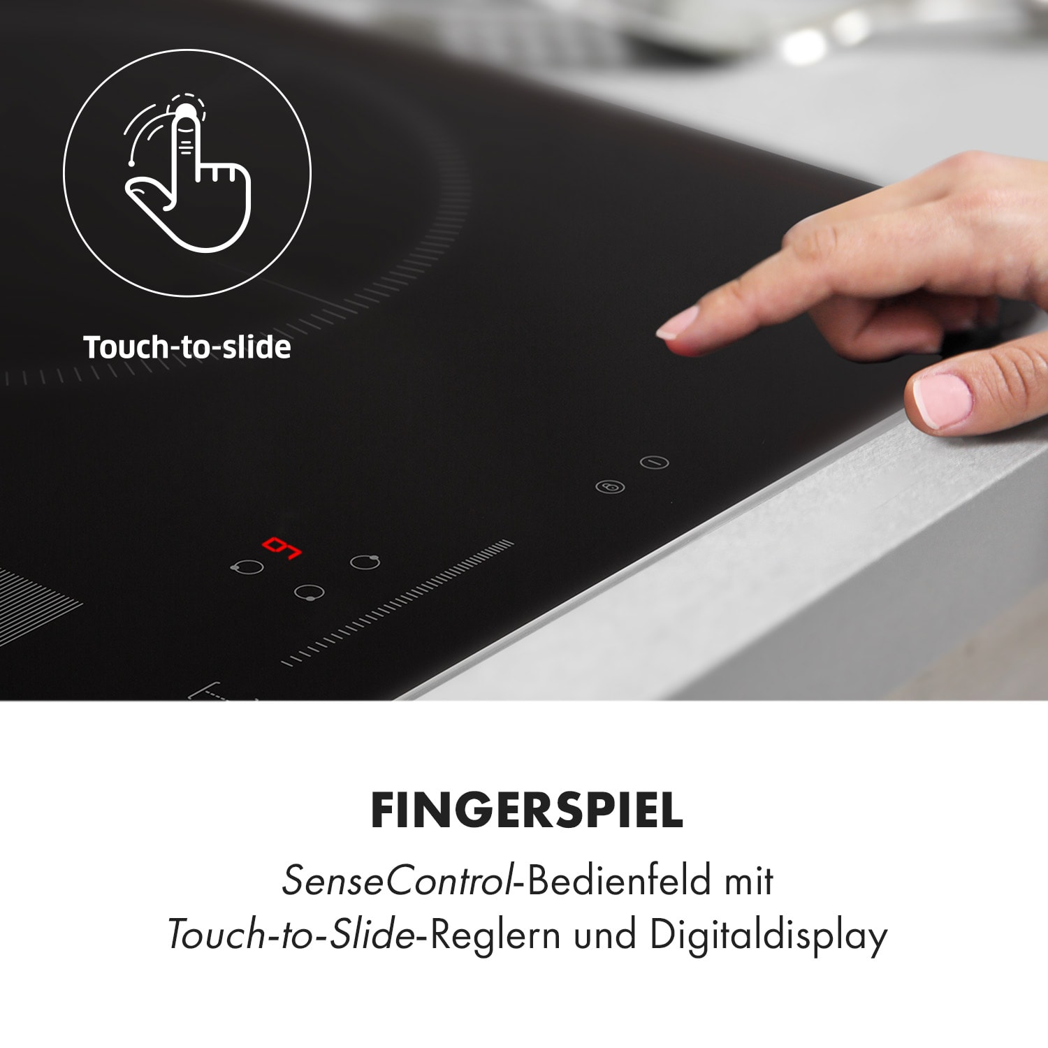 Delicatessa 3 Flex piano cottura a induzione 3 zone 6600W zona flex nero 3