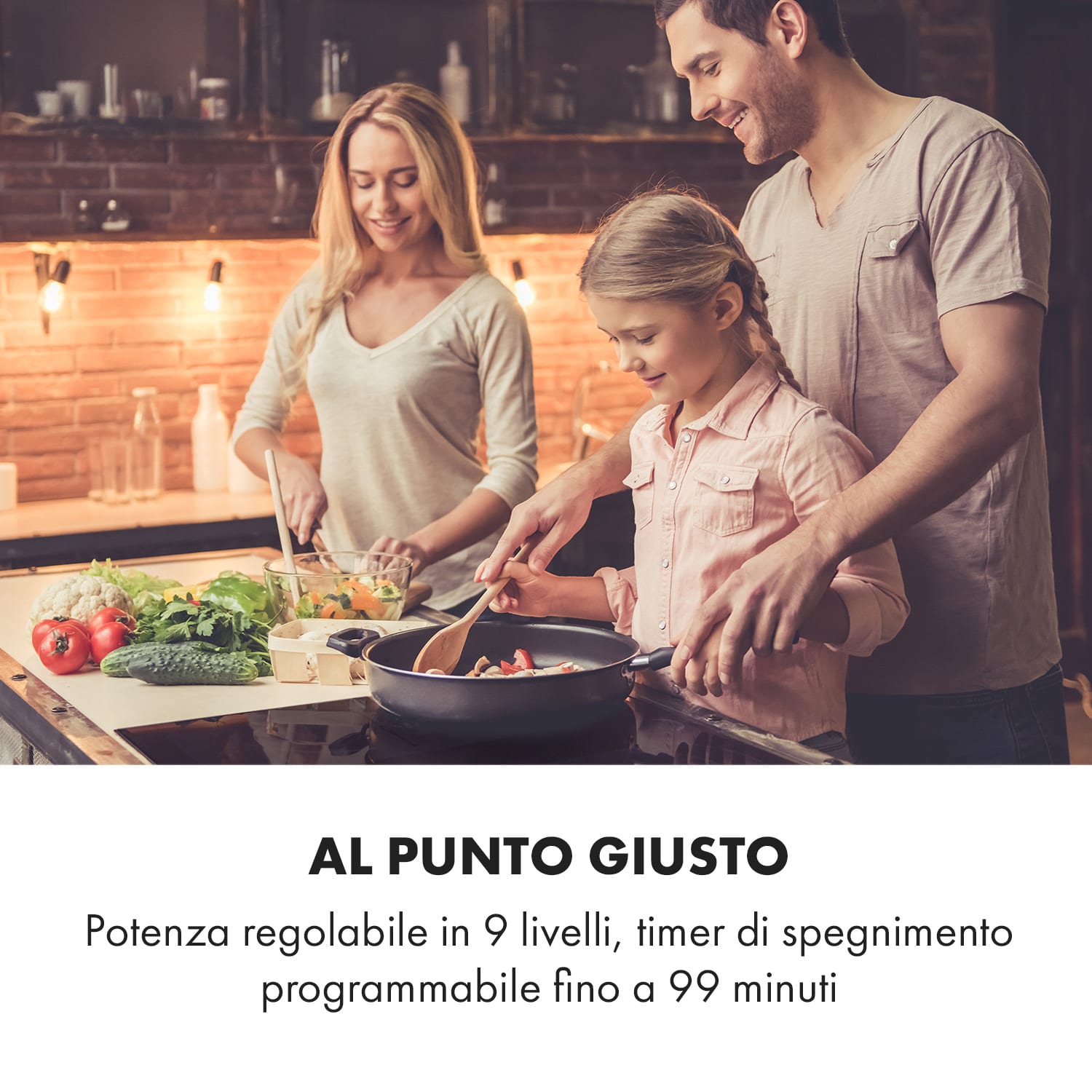 Delicatessa 3 Flex piano cottura a induzione 3 zone 6600W zona flex nero 3