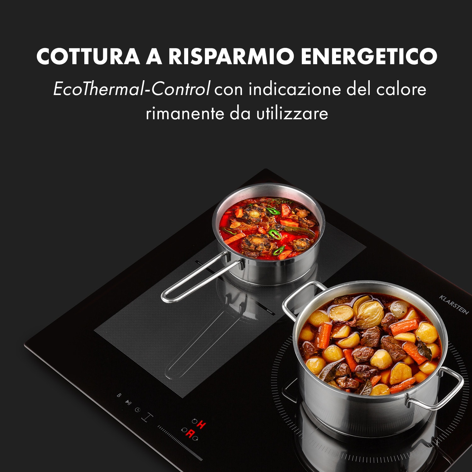 Delicatessa 3 Flex piano cottura a induzione 3 zone 6600W zona flex nero 3