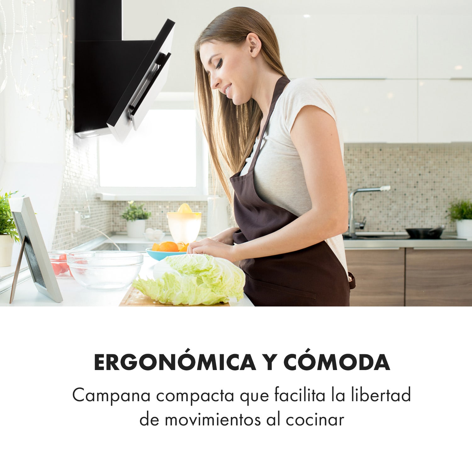 Athena 90 Campana extractora 90 cm 300 m³/h 69 W Acero Inoxidable 