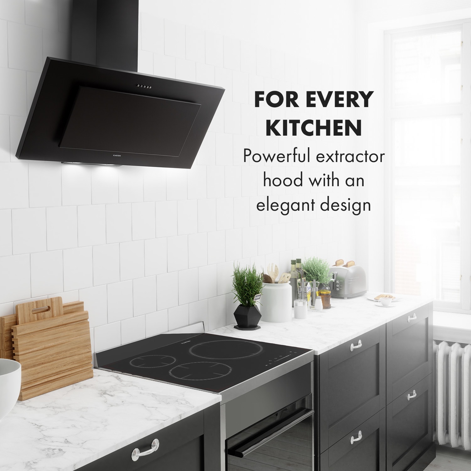 Athena 90, napa, 90 cm, 300 m³/h, 69 W, nerjaveče jeklo, srebrna 