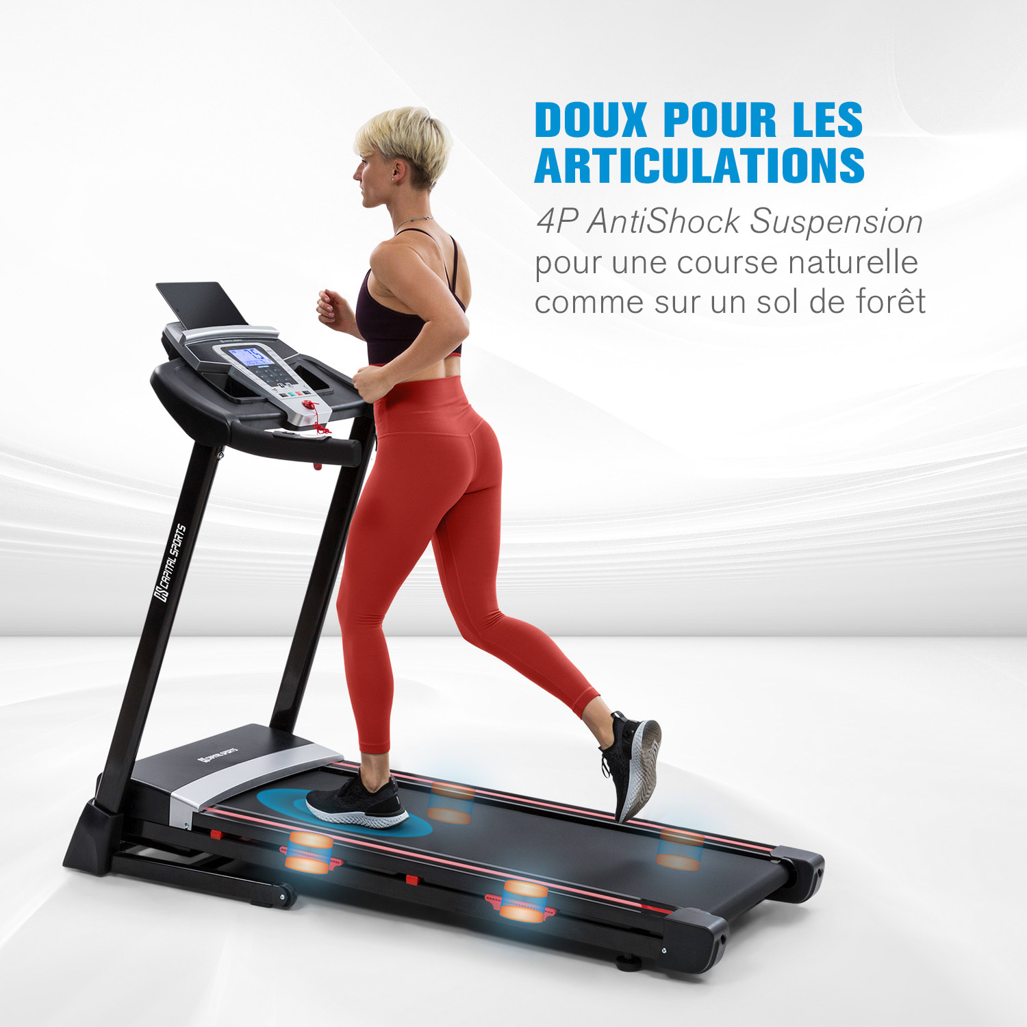 Pacemaker F80 Tapis de course 14 km/h suspension antichoc USB 