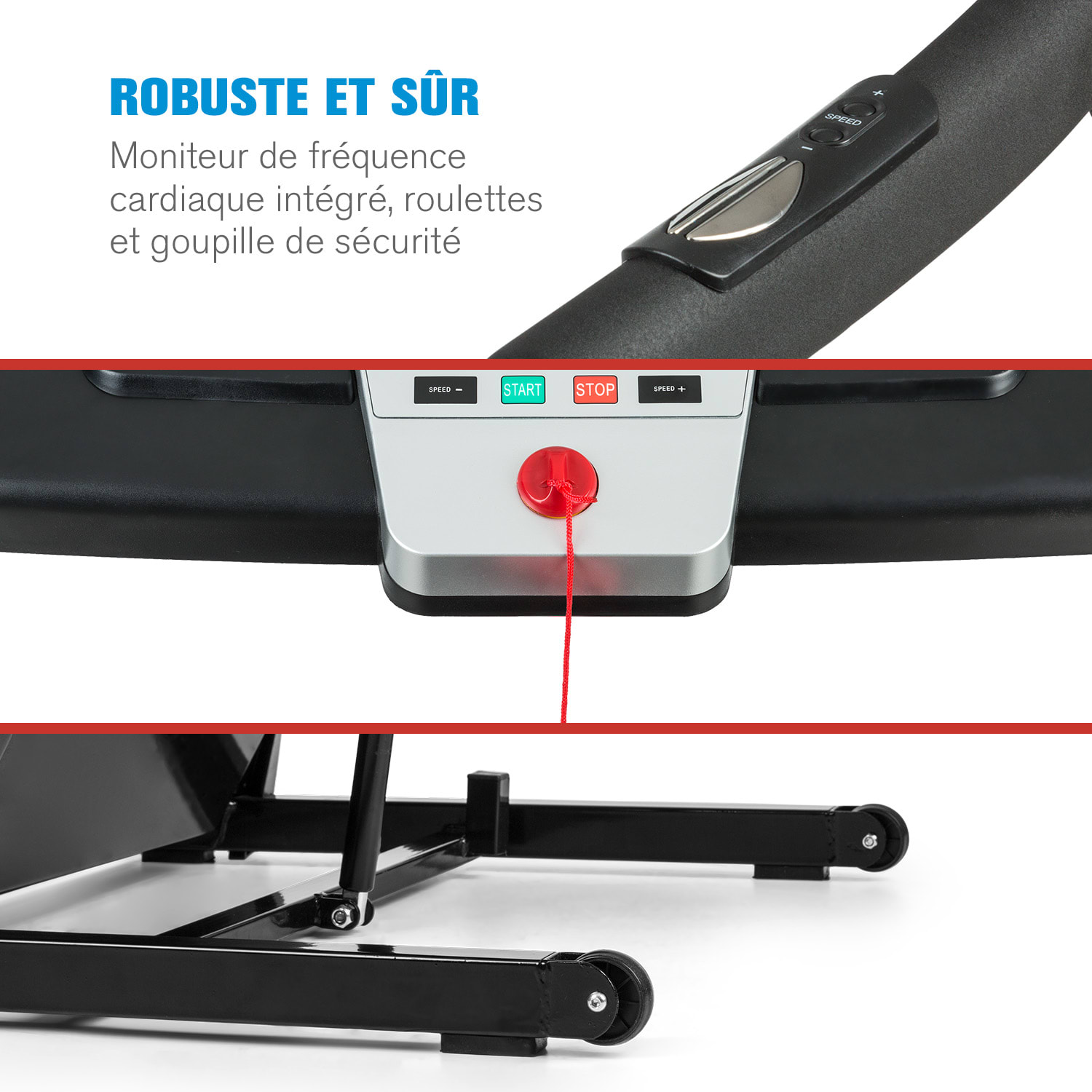 Pacemaker F80 Tapis de course 14 km/h suspension antichoc USB 