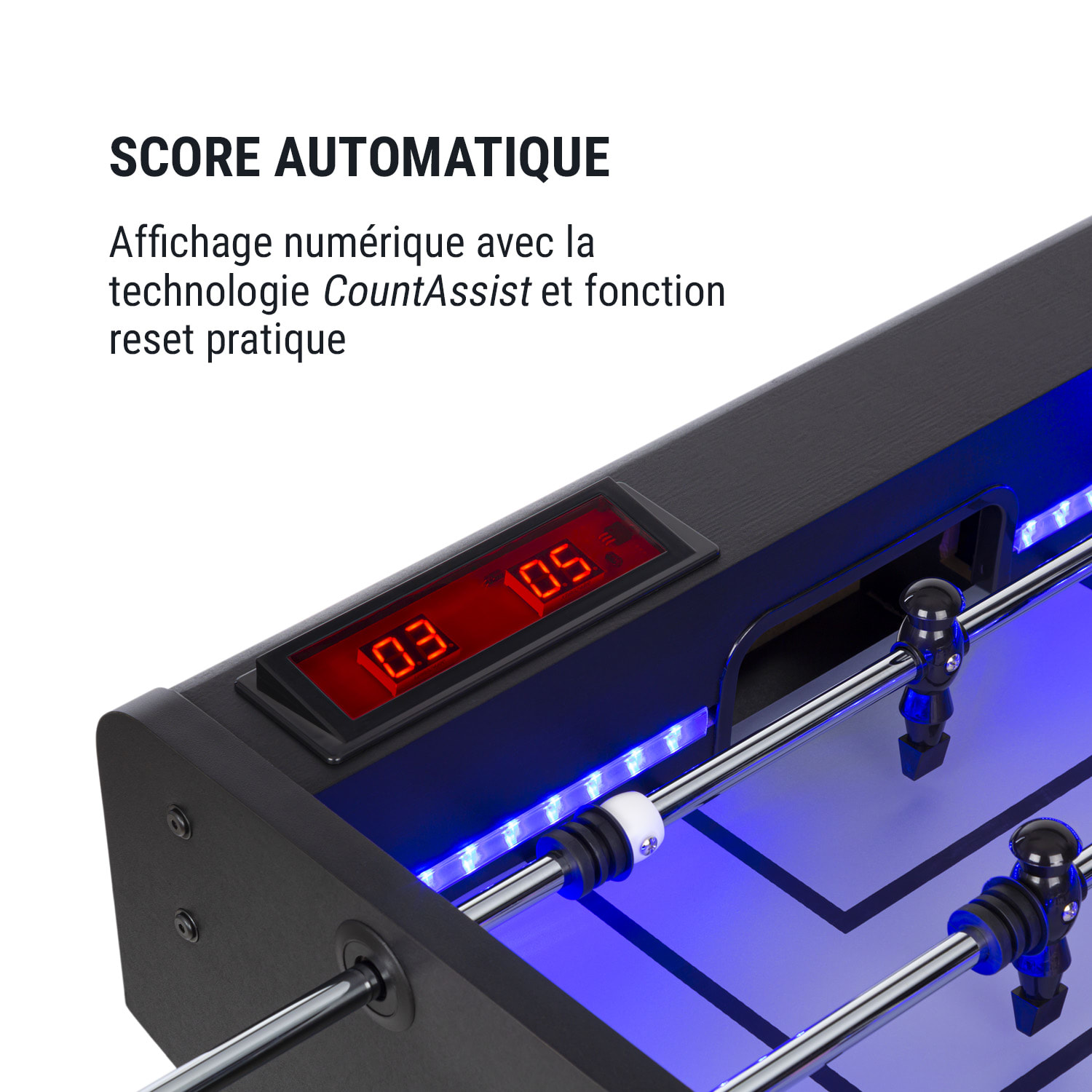 Arrowhead babyfoot 117 x 68 éclairage LED score automatique noir Crna