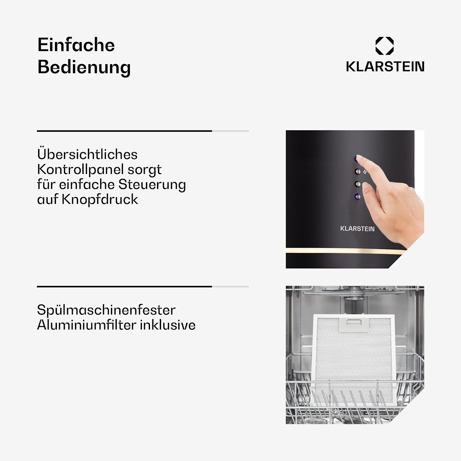 Tron Ambience cappa aspirante a isola Ø38cm ricircolo 540m³/h LED nero 