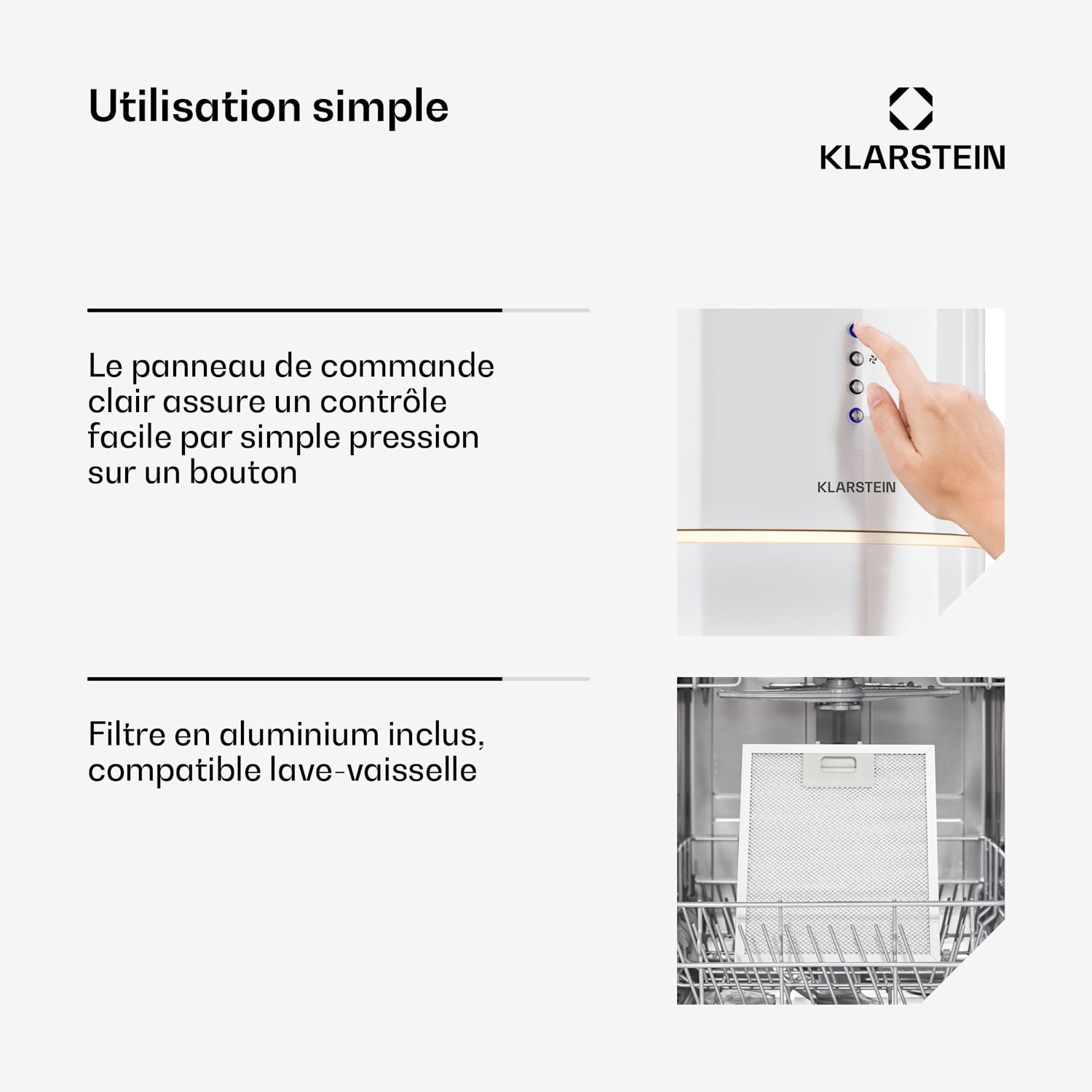 Tron Ambience Hotte îlot aspirante Ø 38 cm 540 m³/h classe A - blanche Blanc