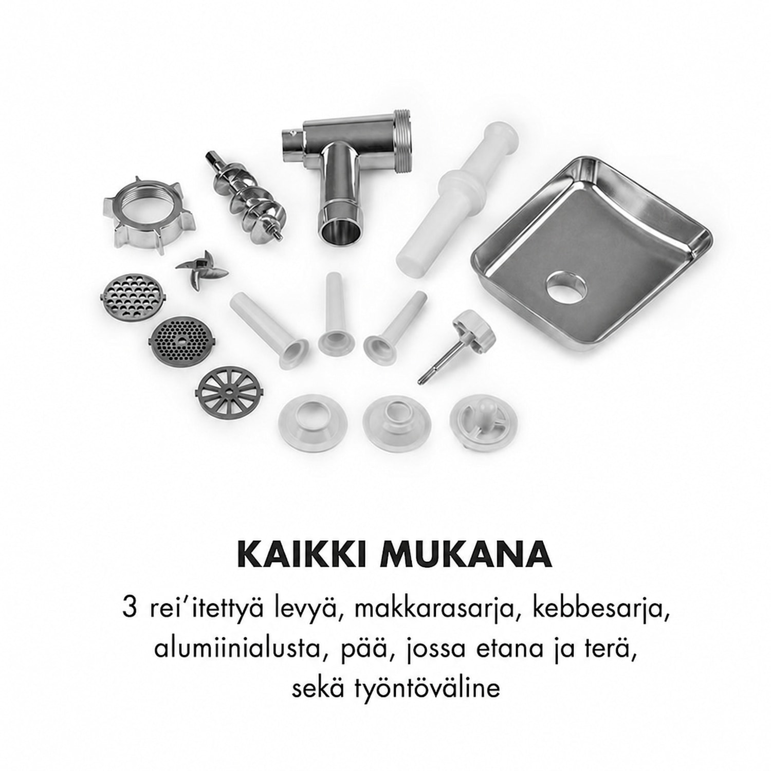 Kraftprotz -lihamylly sähköinen 700 W kuparimoottori valkoinen/hopea Valkoinen