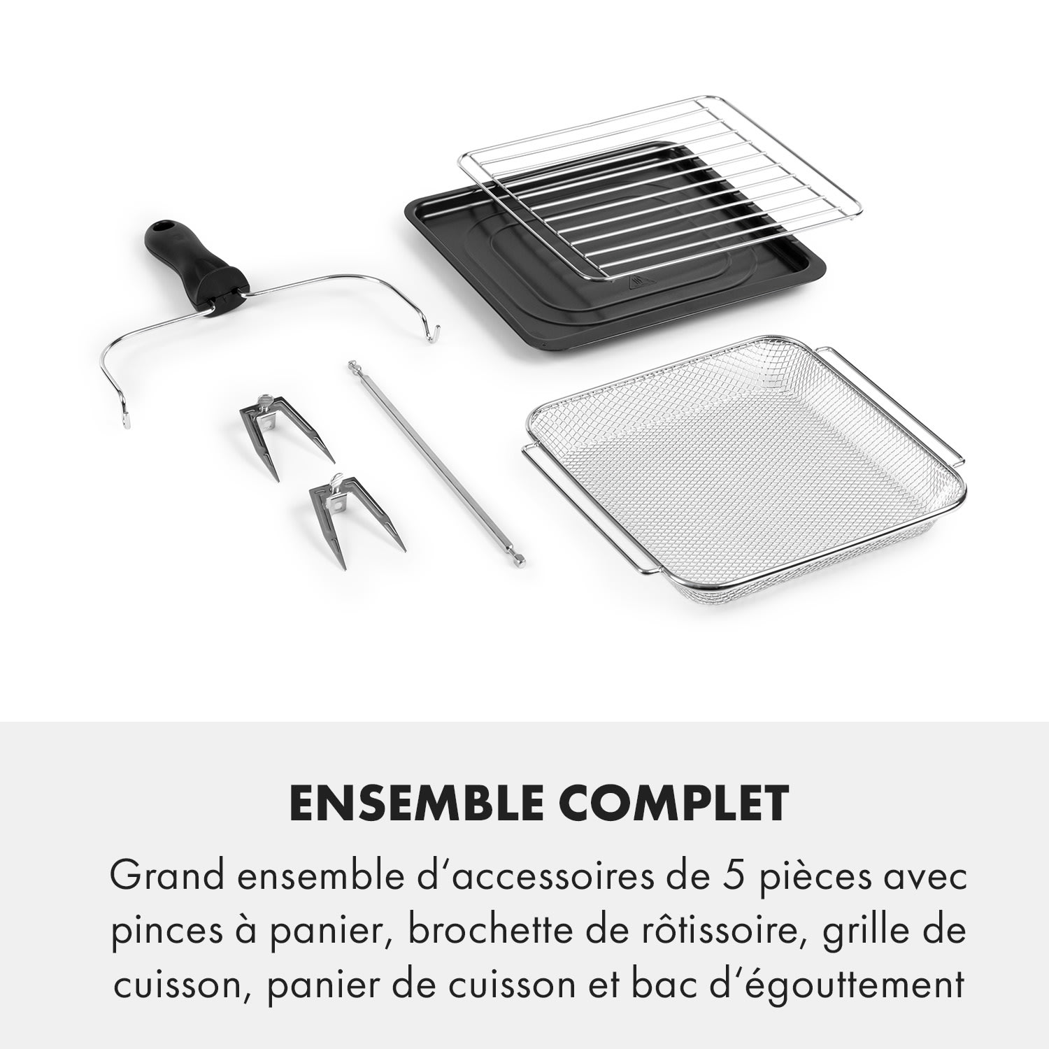 AeroVital Cube Chef Friteuse à air chaud  1700 W 14 litres 16 programmes Chaleur de dessus et de dessous Noir