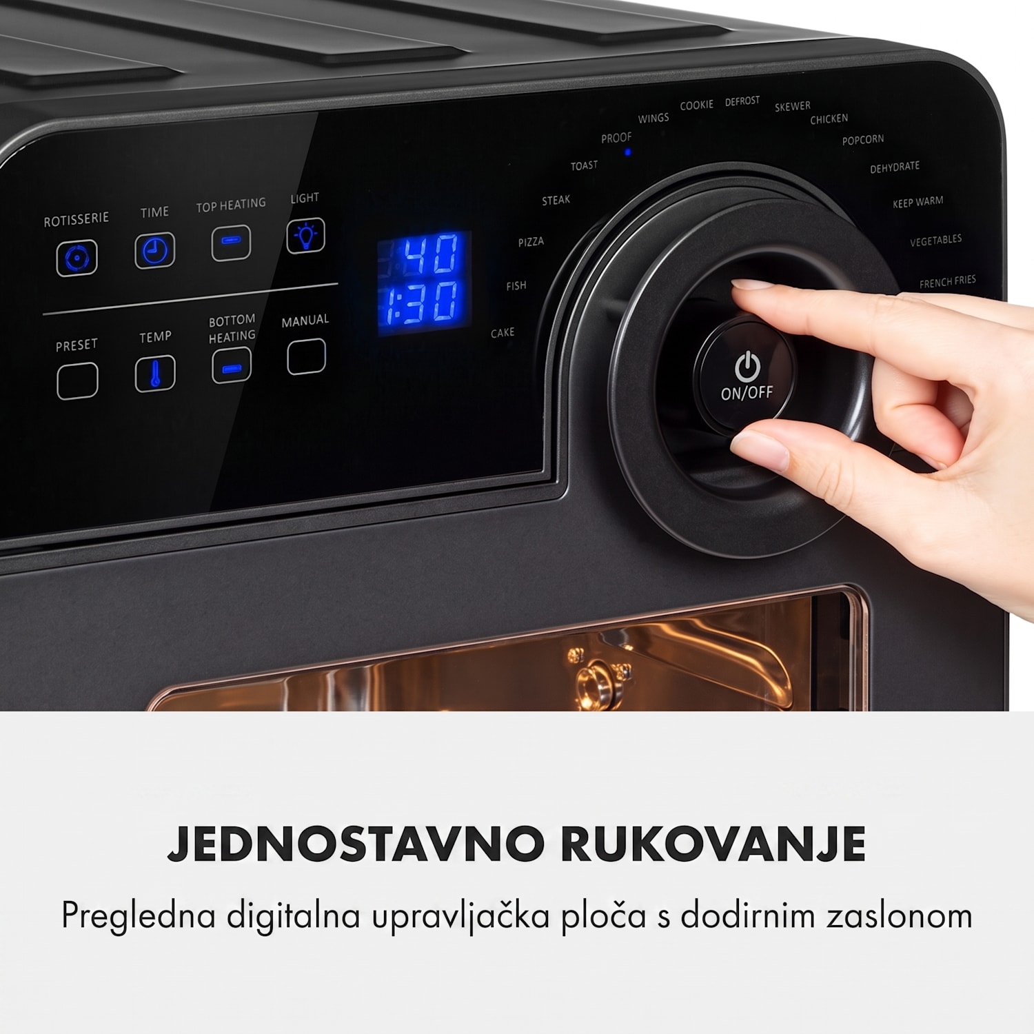 AeroVital Cube Chef Friteza na vrući zrak 1700 W 14 litara 16 programa gornje i donje grijanje Crna