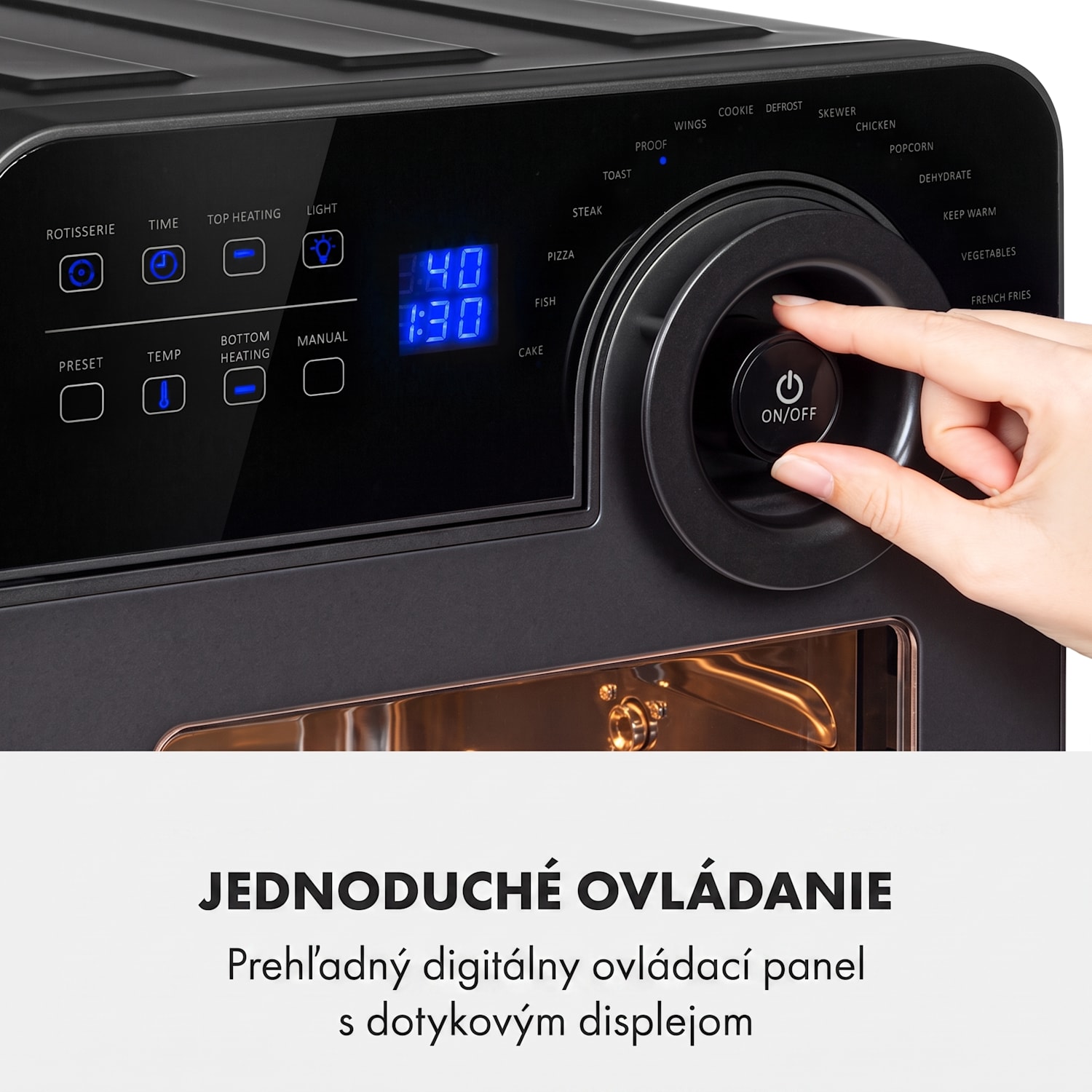 AeroVital Cube Chef, teplovzdušná fritéza, 1700 W, 14 l, 16 programov, horný a spodný ohrev Čierna