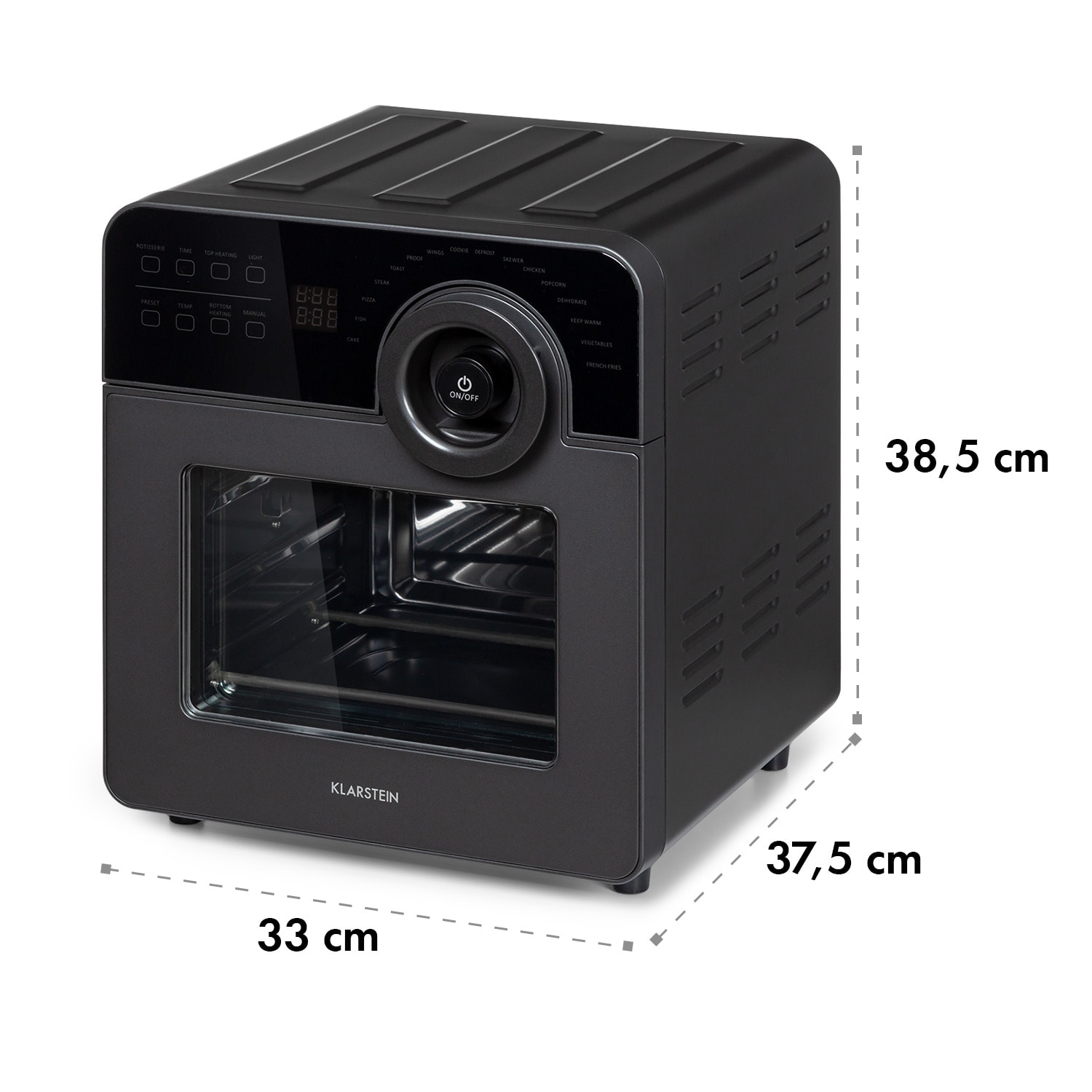 AeroVital Cube Chef, teplovzdušná fritéza, 1700 W, 14 l, 16 programov, horný a spodný ohrev Čierna