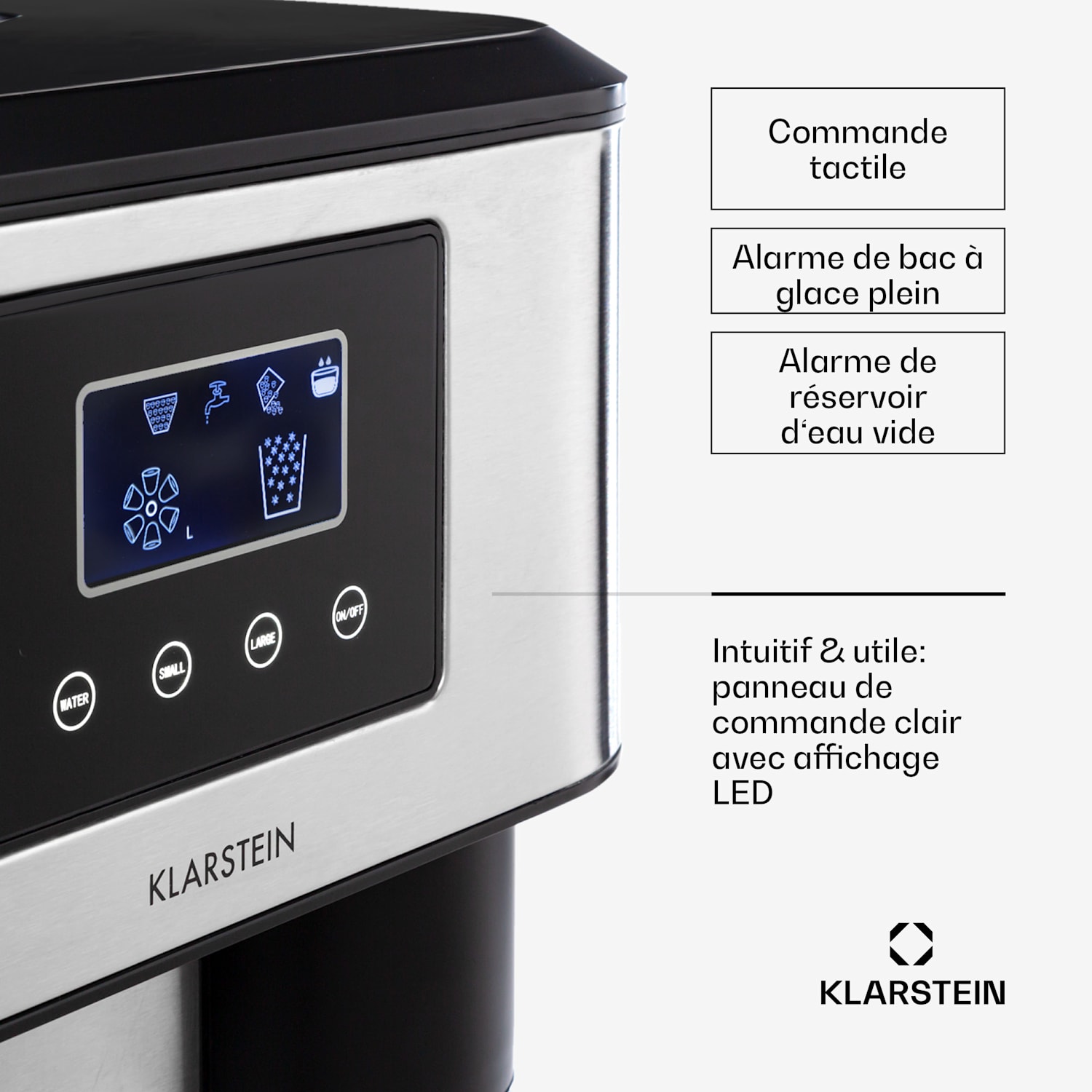 Eiszeit Crush ijsblokjesmachine 2 formaten crushed ice zilver Zilver