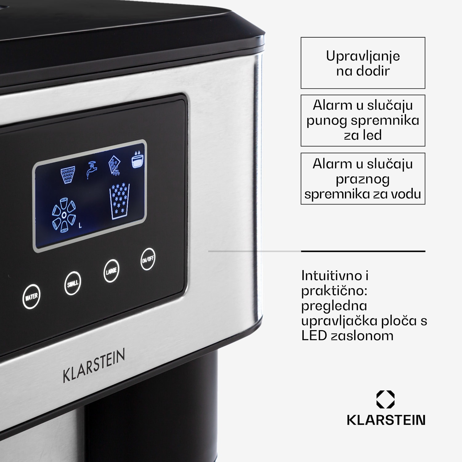 Eiszeit Crush, ledomat, 2 veličine, drobljeni led, srebrni Srebro