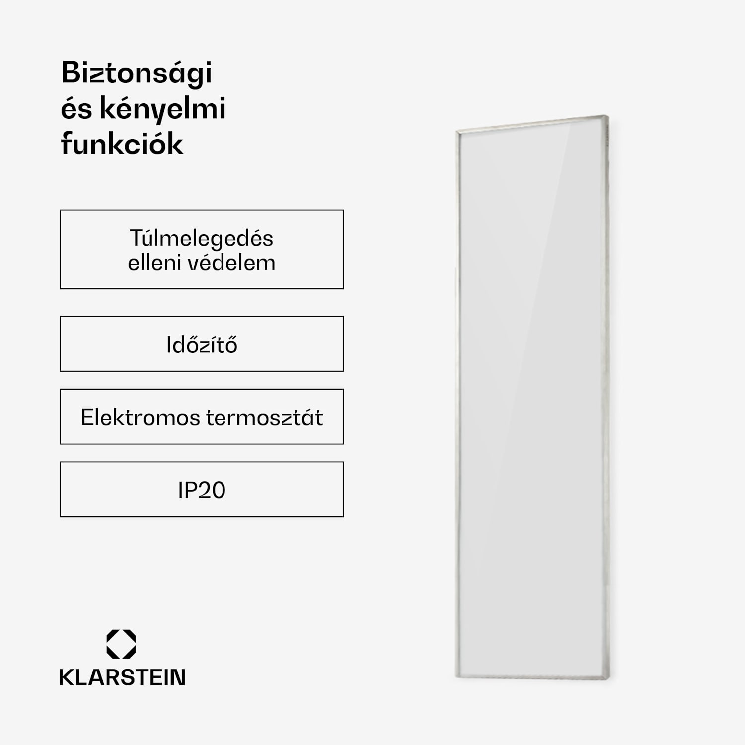 Wonderwall Air 36, infravörös hősugárzó, 120 x 30 cm, 360 W, falra szerelhető, távirányító, fehér 100x30 cm | 360 W | Nem