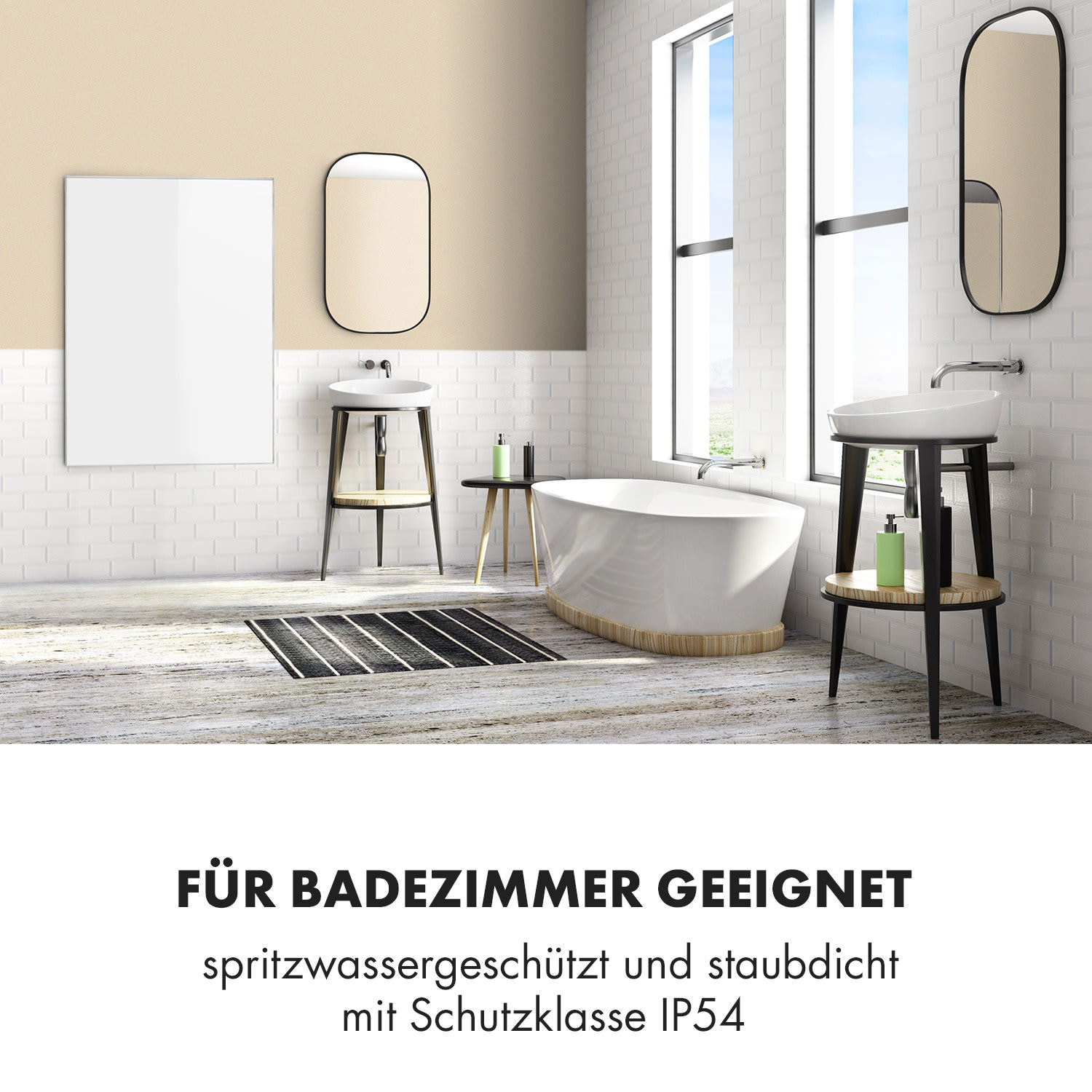 Wonderwall Air 96 radiateur infrarouge 120 x 81 cm 960 W Installation murale Télécommande 