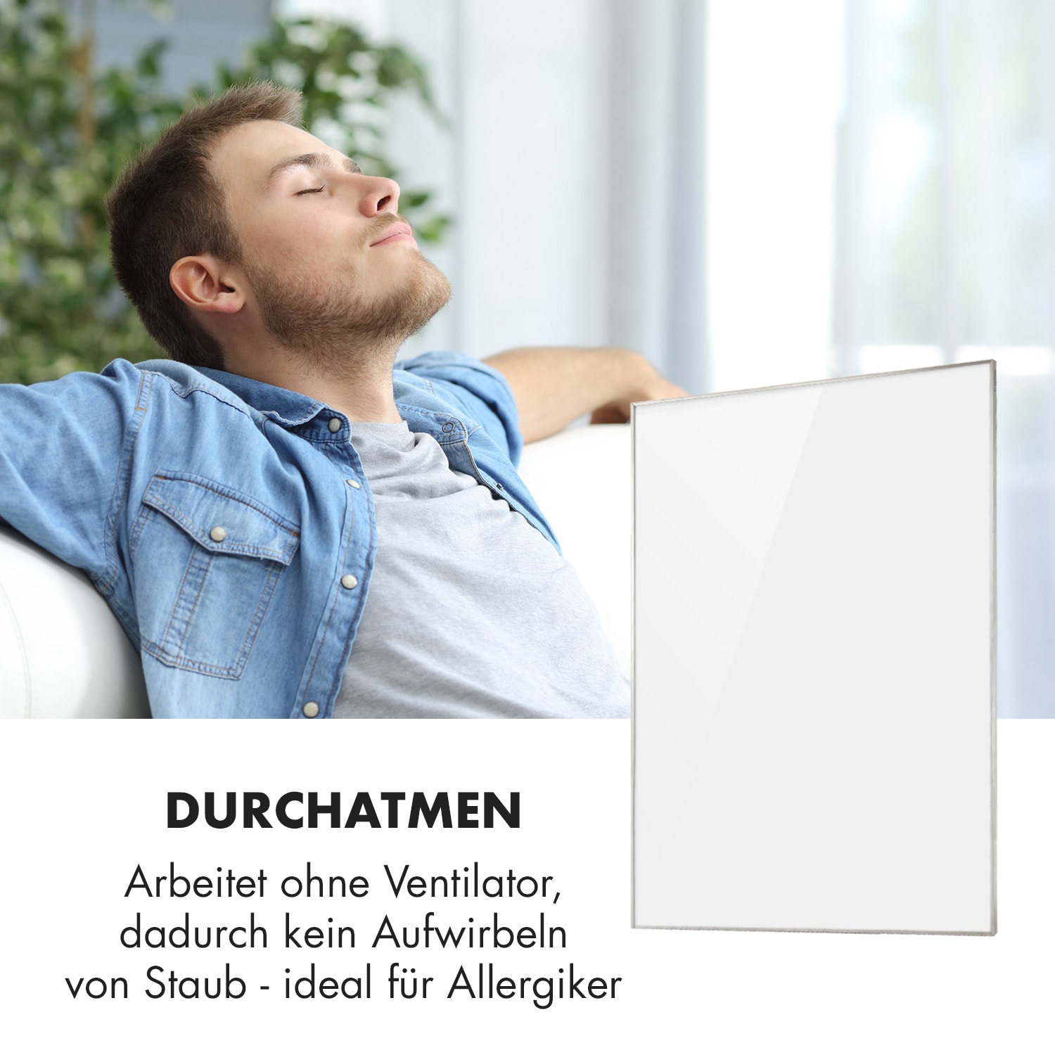 Wonderwall Air 96 radiateur infrarouge 120 x 81 cm 960 W Installation murale Télécommande 