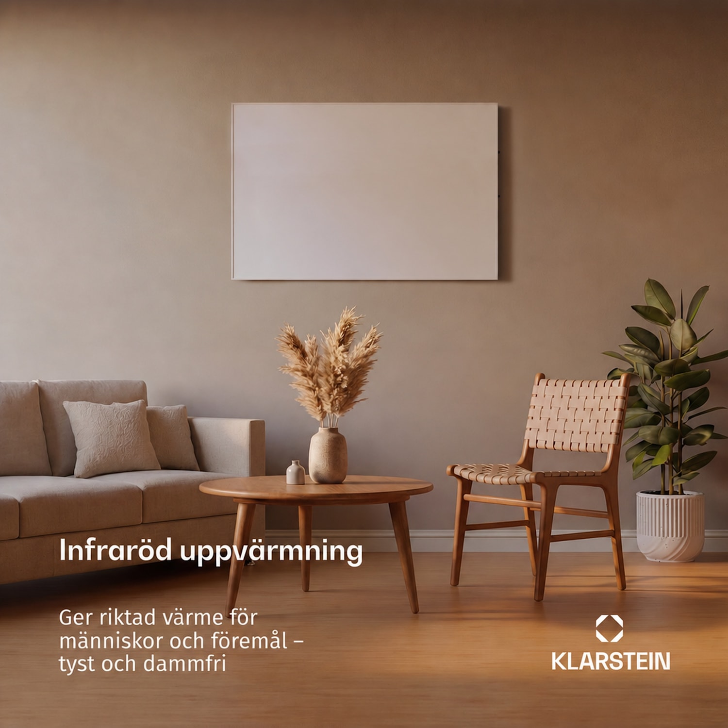 Wonderwall Air 96 infravärmare 120x81cm 960 W vägginstallation fjärrkontroll 120 x 80 cm | 960 W | Nej