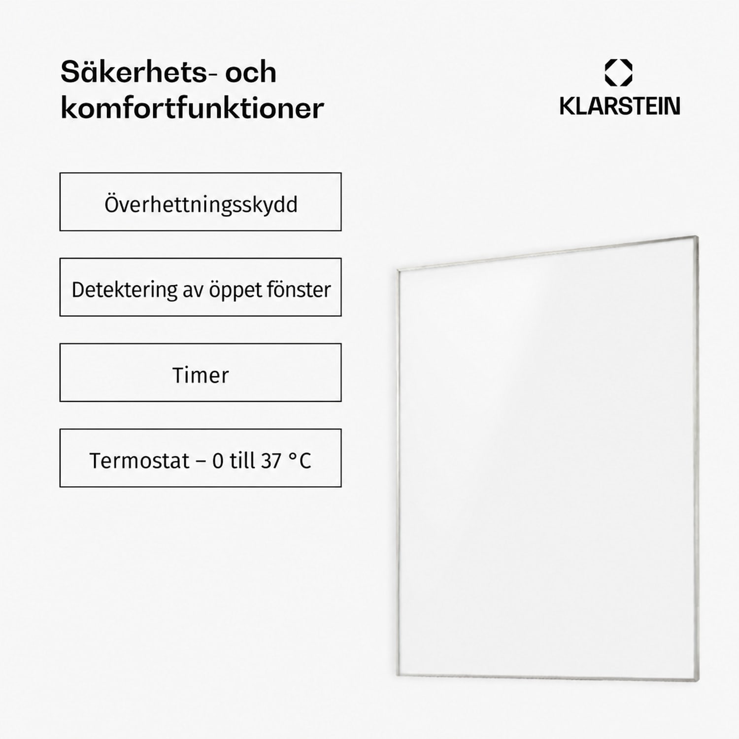 Wonderwall Air 96 infravärmare 120x81cm 960 W vägginstallation fjärrkontroll 120 x 80 cm | 960 W | Nej