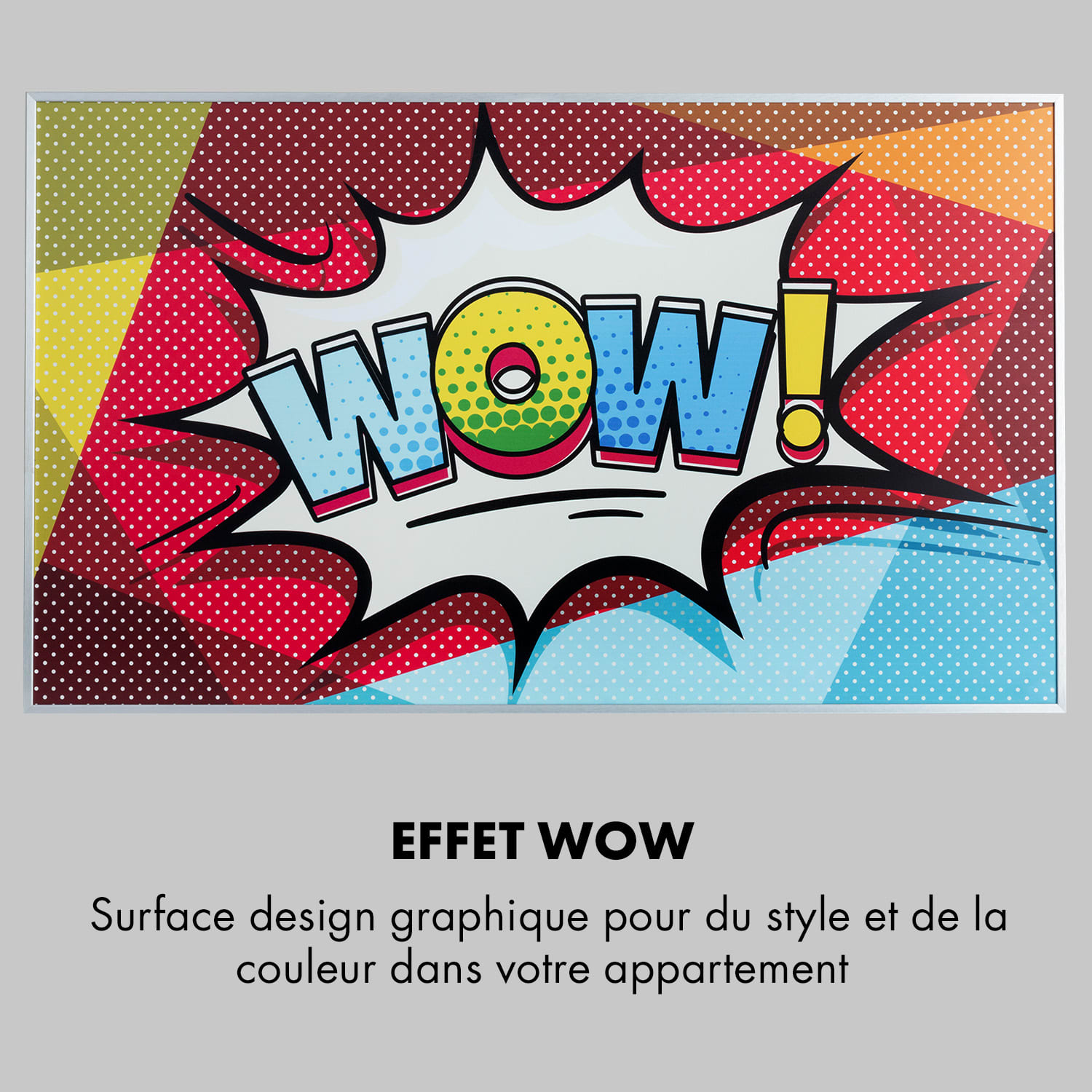 Wonderwall Air Art 60 radiateur infrarouge 101 x 60 cm 600 W Installation murale Télécommande 100 x 60 cm | 600 W | Pop art