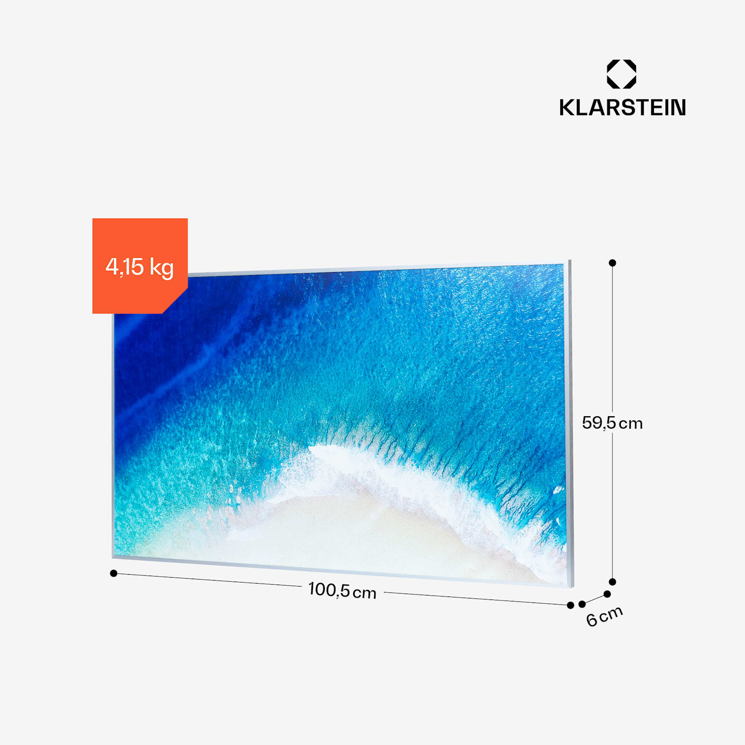 Wonderwall Air Art Strand, infračervený ohrievač, 60 x 101 cm, 600 W, nástenná montáž 100 x 60 cm | 600 W | Pláž