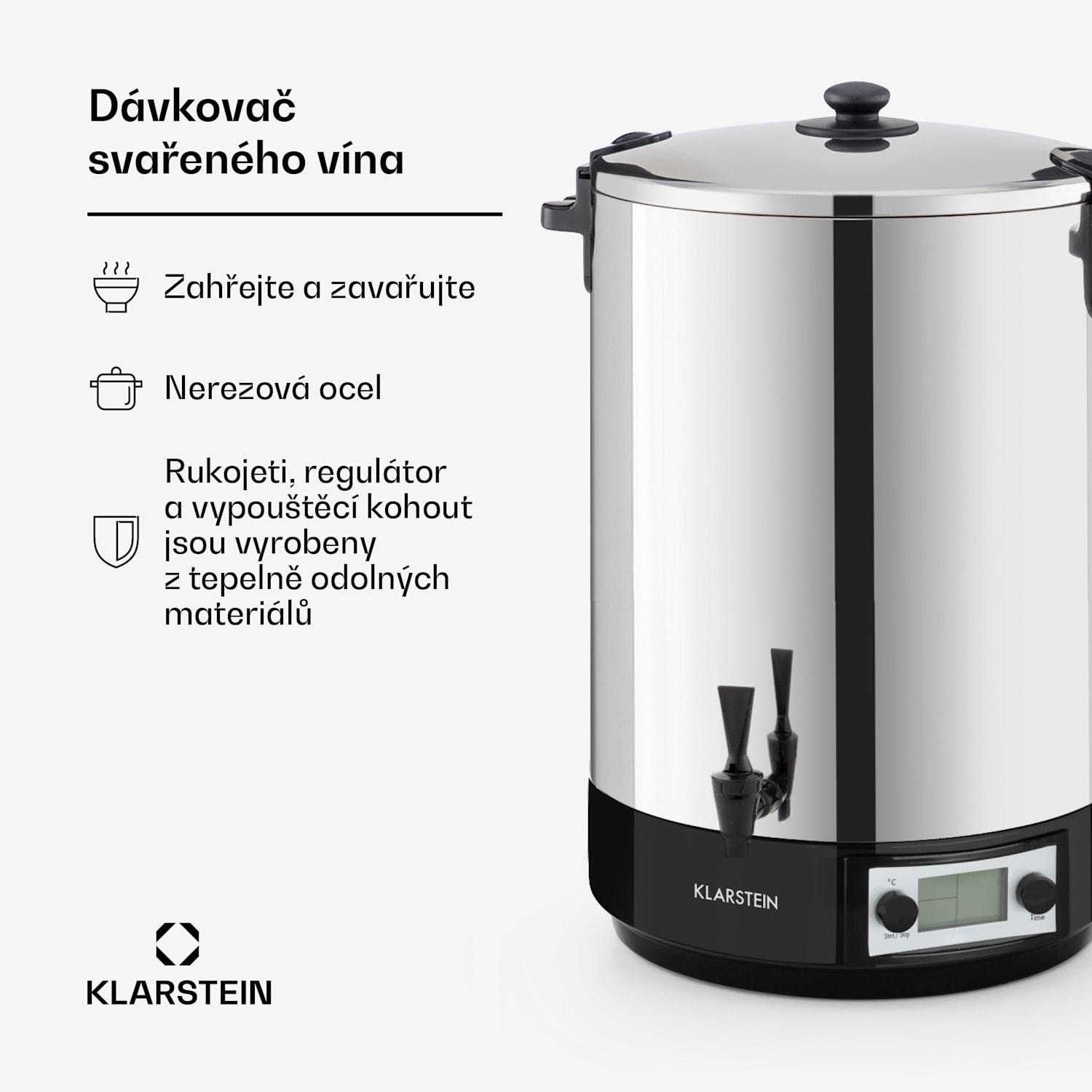 KonfiStar 40, zavařovací hrnec, zásobník na nápoje, 40 l, 100 °C, 180 min, digitální 40 L | Digitální