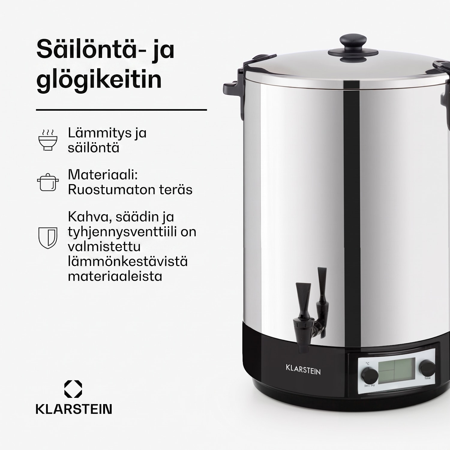 KonfiStar 40 Digital keittoautomaatti juoma-annostelija 40l 2500 W 100°C 180min 40 L | Digitaalinen