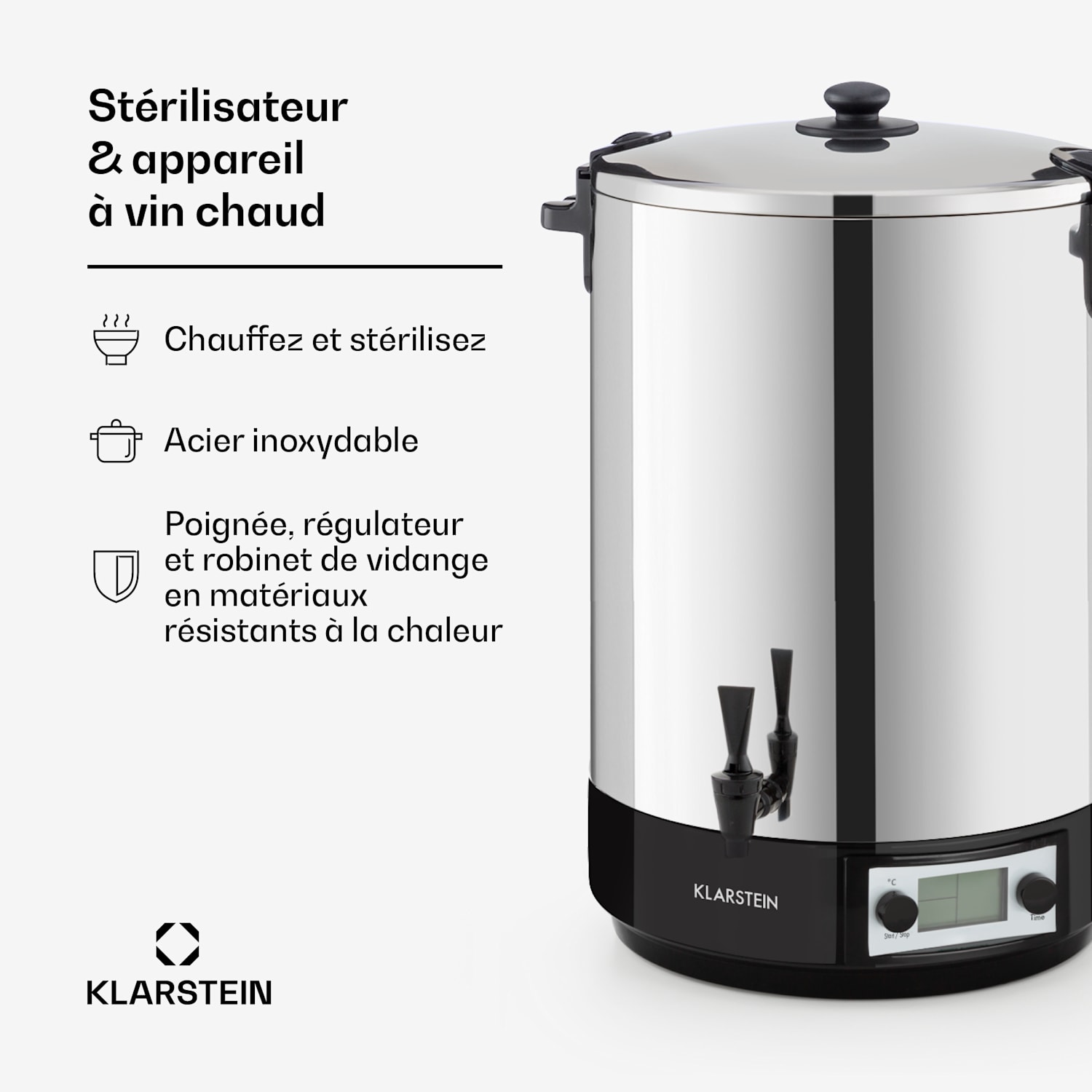 KonfiStar 40 Digital Stérilisateur & distributeur de boissons 40 litre 40 L | Numérique
