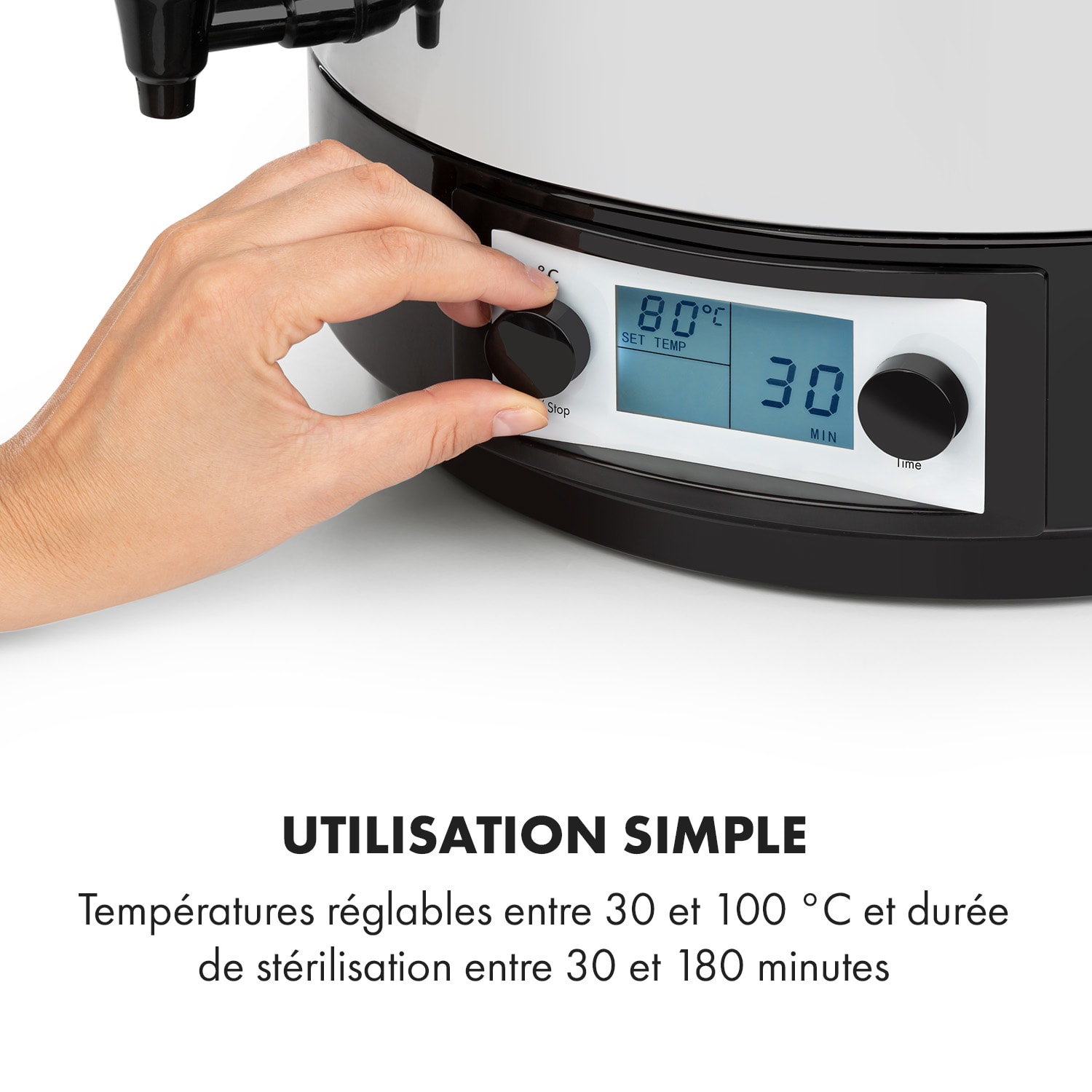 KonfiStar 40 Digital weckautomaat drankendispenser 40L 2500 Watt 100°C 180 min. 40 L | Digitaal