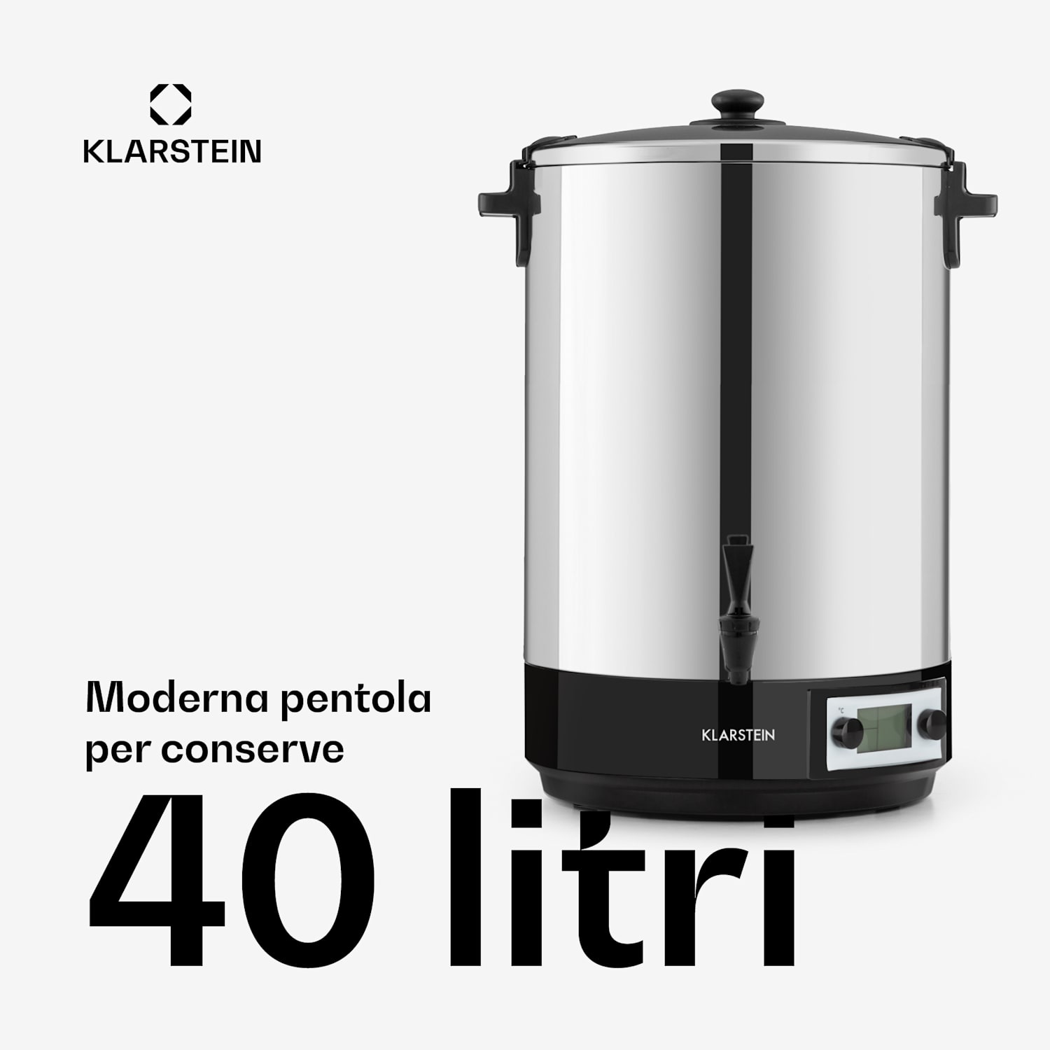KonfiStar 40 Digital Pastorizzatore e Dispenser 40L 100°C 180min 40 L | Digitale