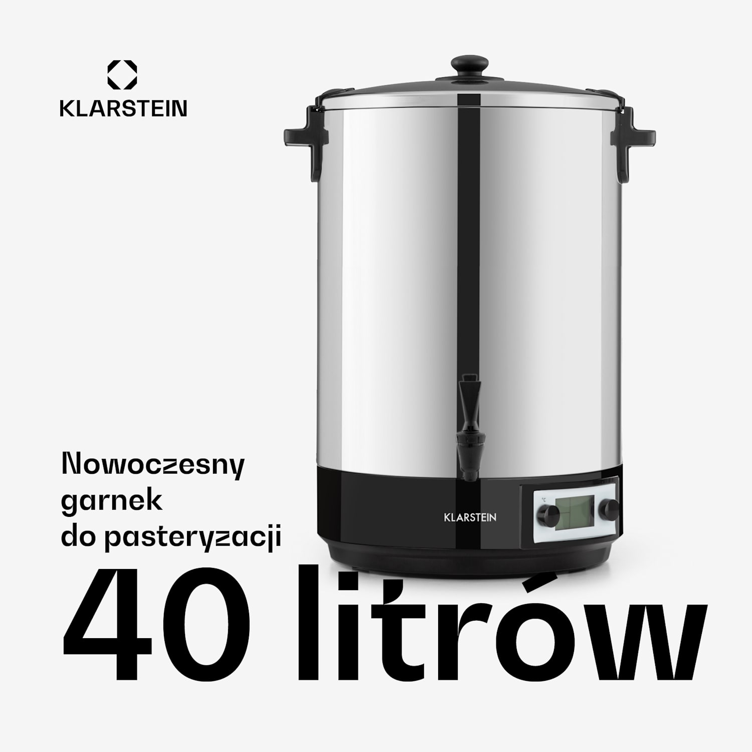 KonfiStar 40 Digital, garnek do pasteryzacji, dozownik napojów, 40 l, 100°C, 180 min 40 L | Cyfrowy