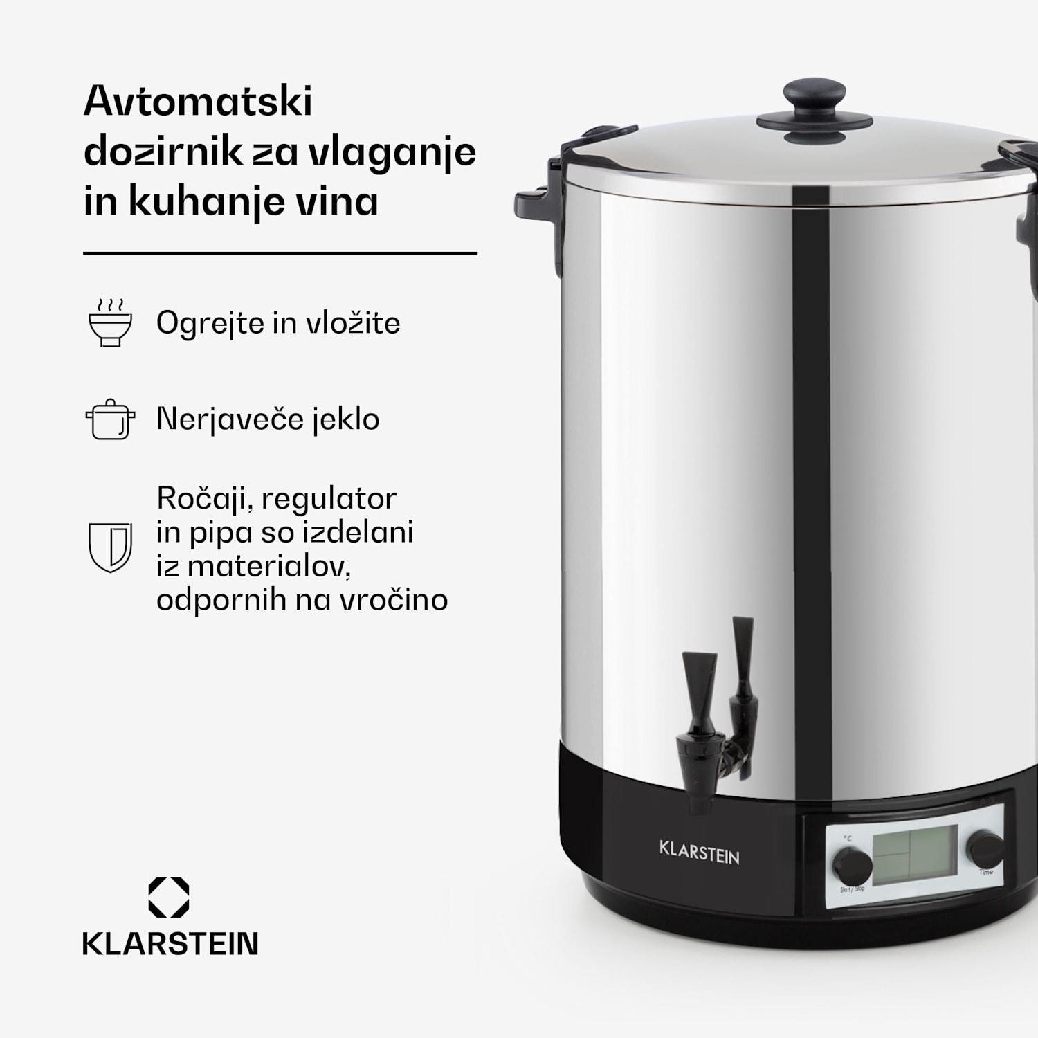 KonfiStar 40, digital, lonec za konzerviranje, avtomat za tople napitke, 50 l, 100°C, 180 min 