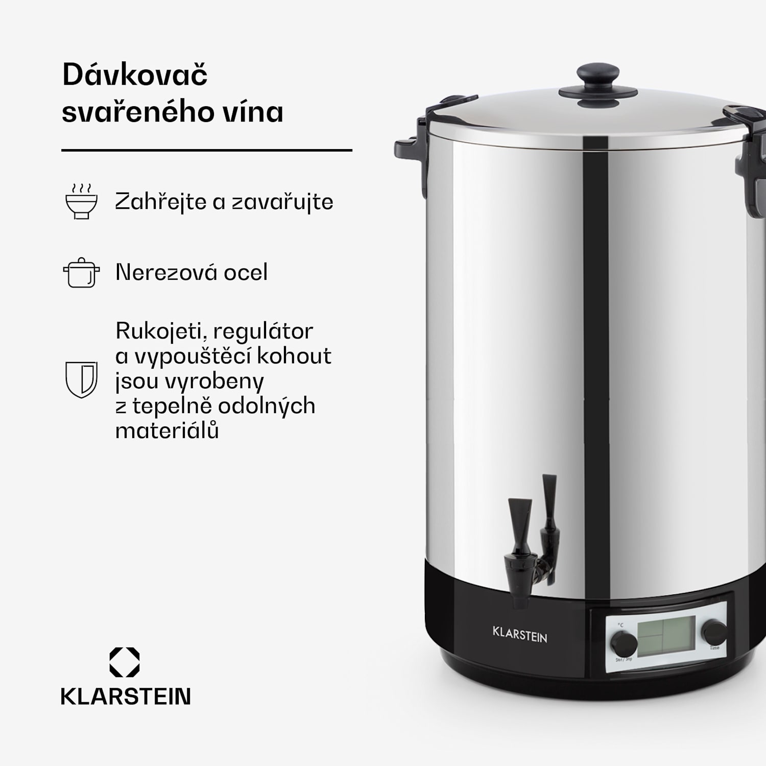 KonfiStar 50, zavařovací hrnec, zásobník na nápoje, 50 l, 100 °C, 180 min, digitální 50 L | Digitální