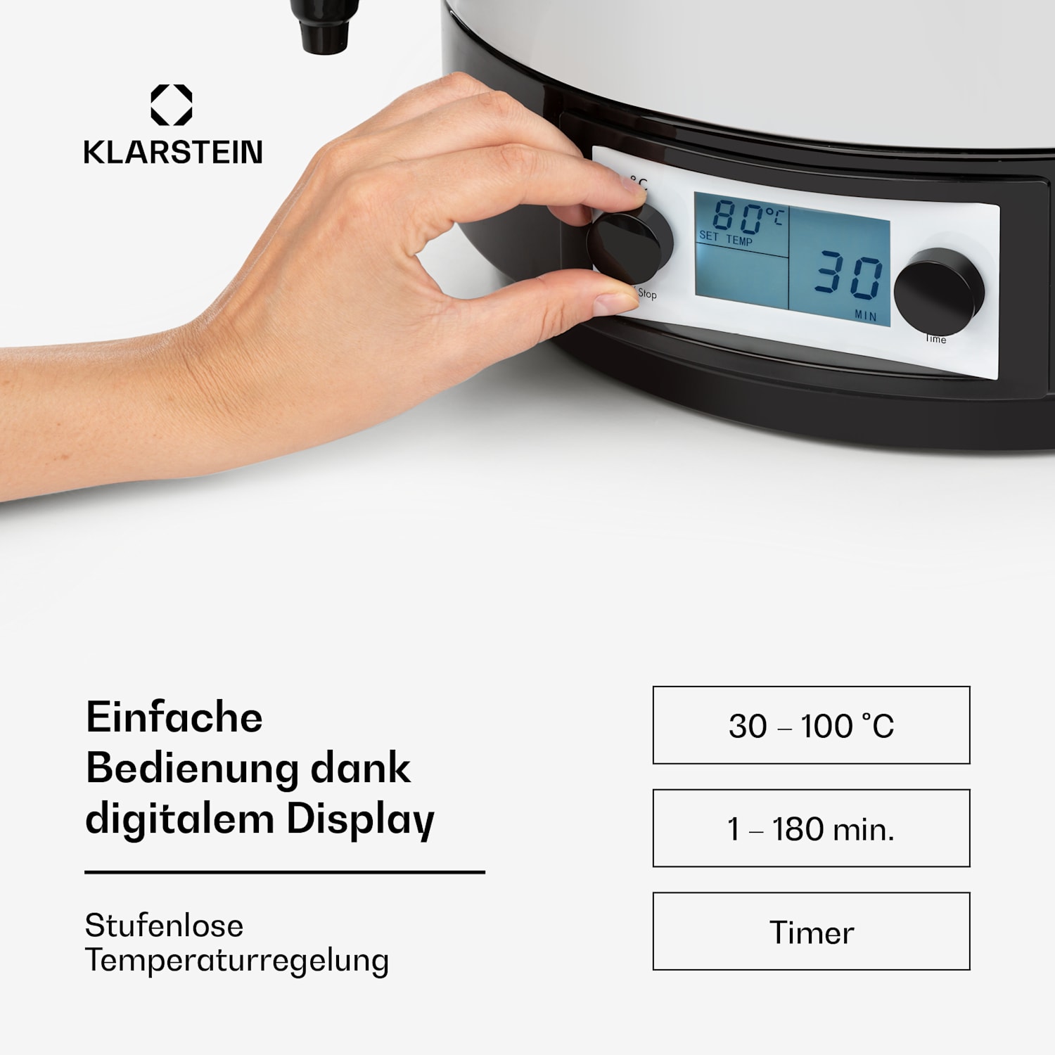 KonfiStar 50 Digital Einkocher Getränkespender 2500W 50L 100°C 180min 50 L | Digital