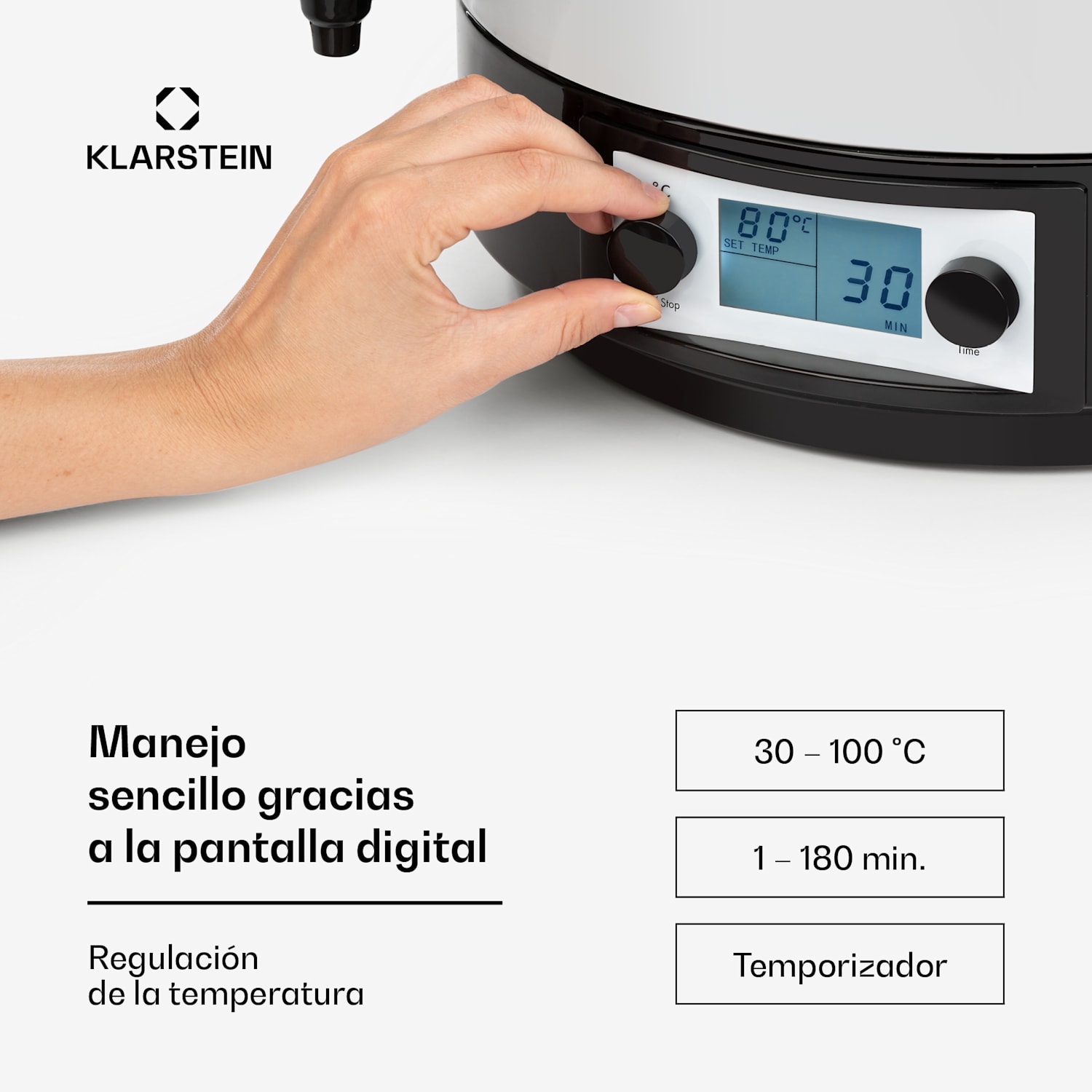 KonfiStar 50 Digital Olla pasteurizadora Dispensador de bebidas 50L 100°C 180min 