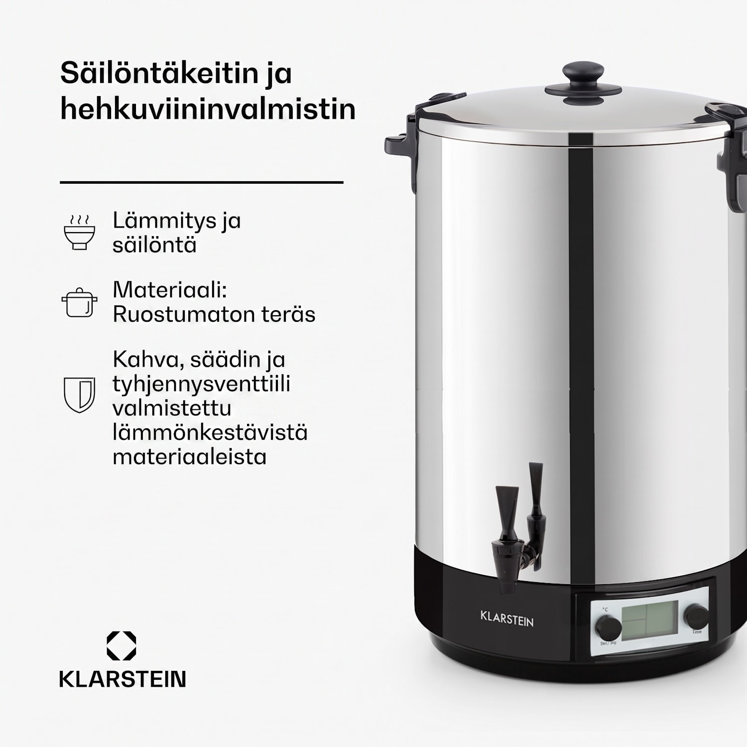 KonfiStar 50 Digital keittoautomaatti juoma-annostelija 50l 2500 W 100°C 180min 50 L | Digitaalinen