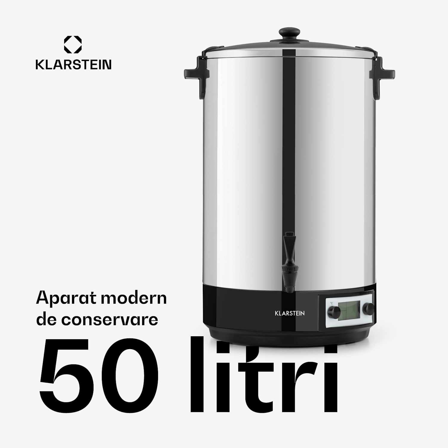 Konfistar 50, digital, fierbător și aparat de conservare, recipient pentru băuturi, 50L, 100 ° C, 180 min, 2500 W 50 L | Digital