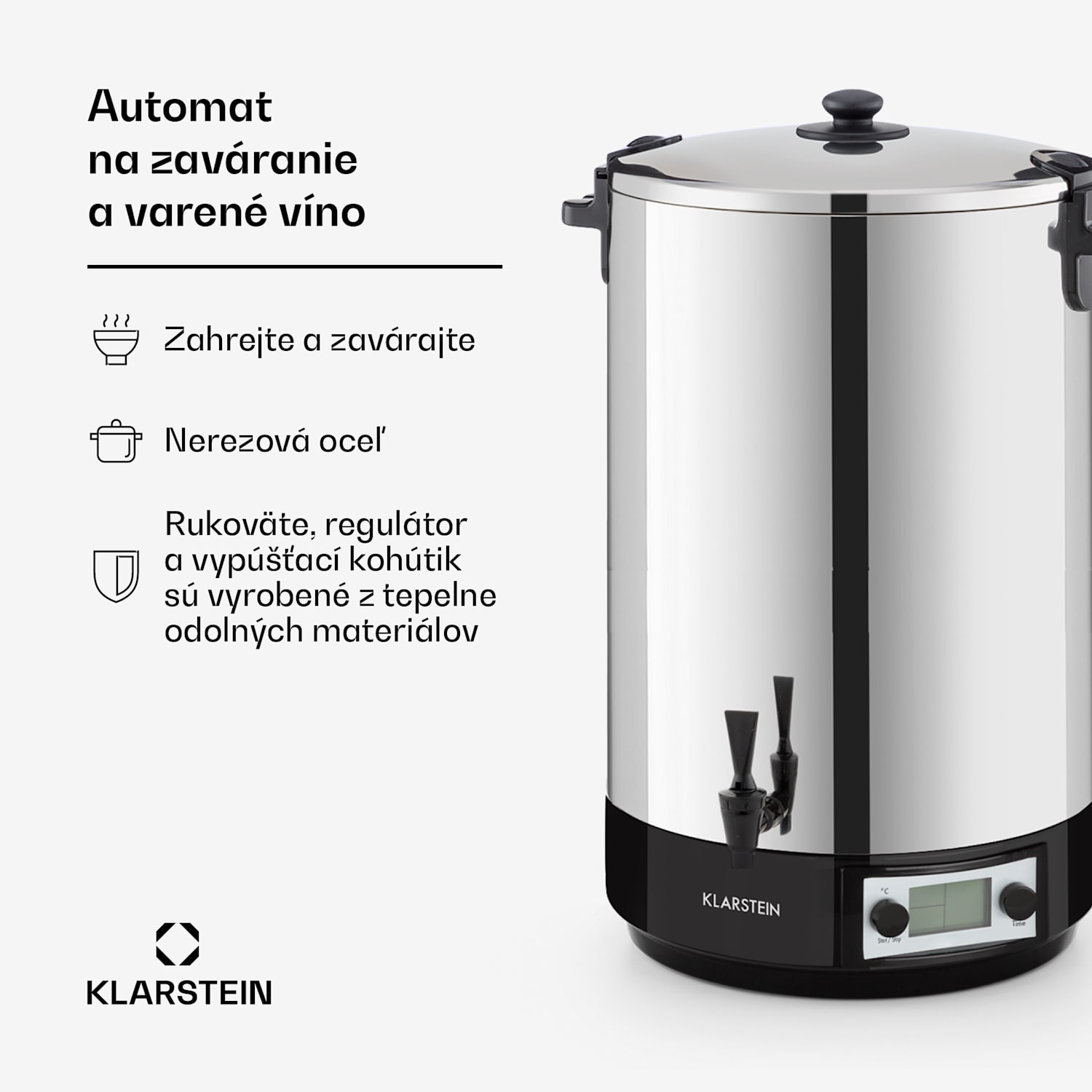KonfiStar 50, zavárací hrniec, dávkovač nápojov, 50 l, 2500 W, 100 °C, 180 min, digitálny 50 l | Digitálny