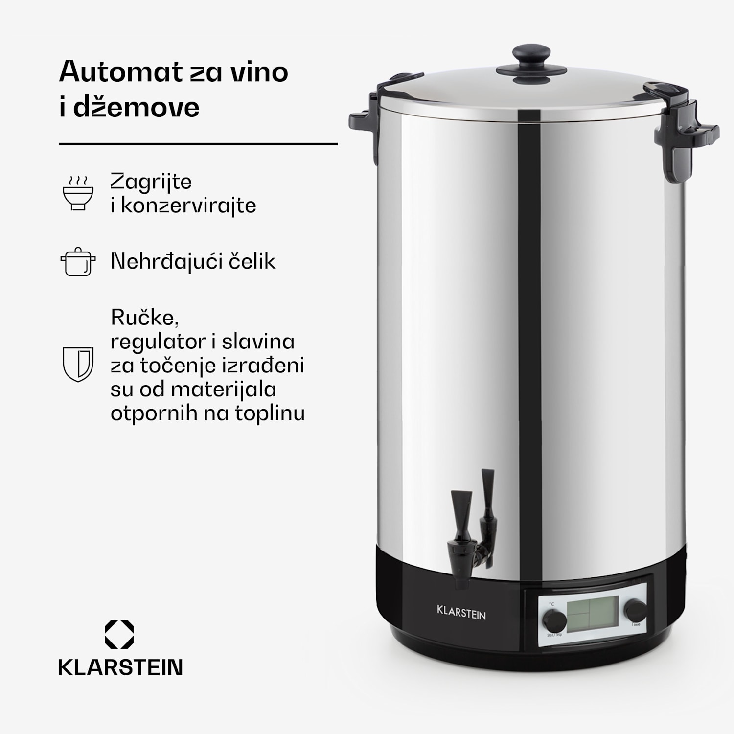 KonfiStar 60, digital, lonac za zakuhavanje,  spremnik za napitke, 60L,110 °C, 180 min 60 L | Digitalan