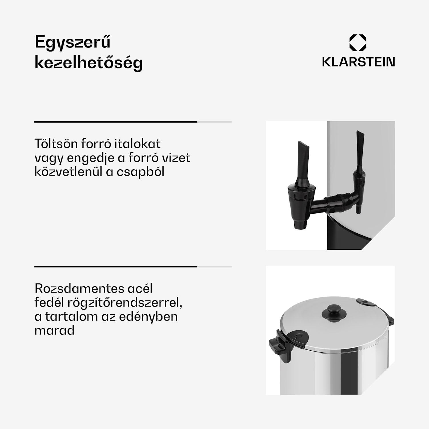 KonfiStar 60, befőzőautomata, italadagoló, 60 l, 2500 W, 100 °C, 180 perc, digitális 