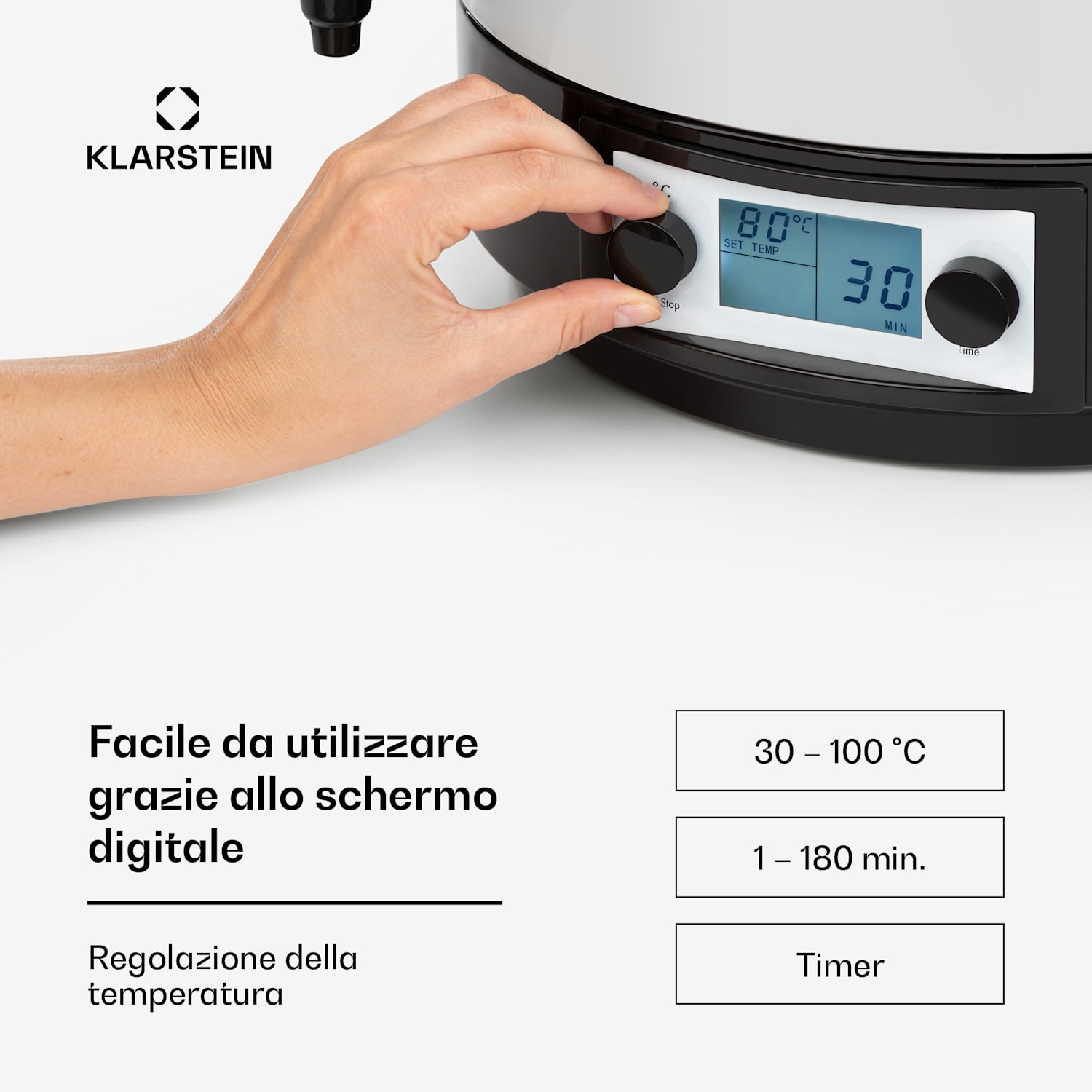 KonfiStar 60 Digital Pastorizzatore e Dispenser 60L 100°C 180min 60 L | Digitale