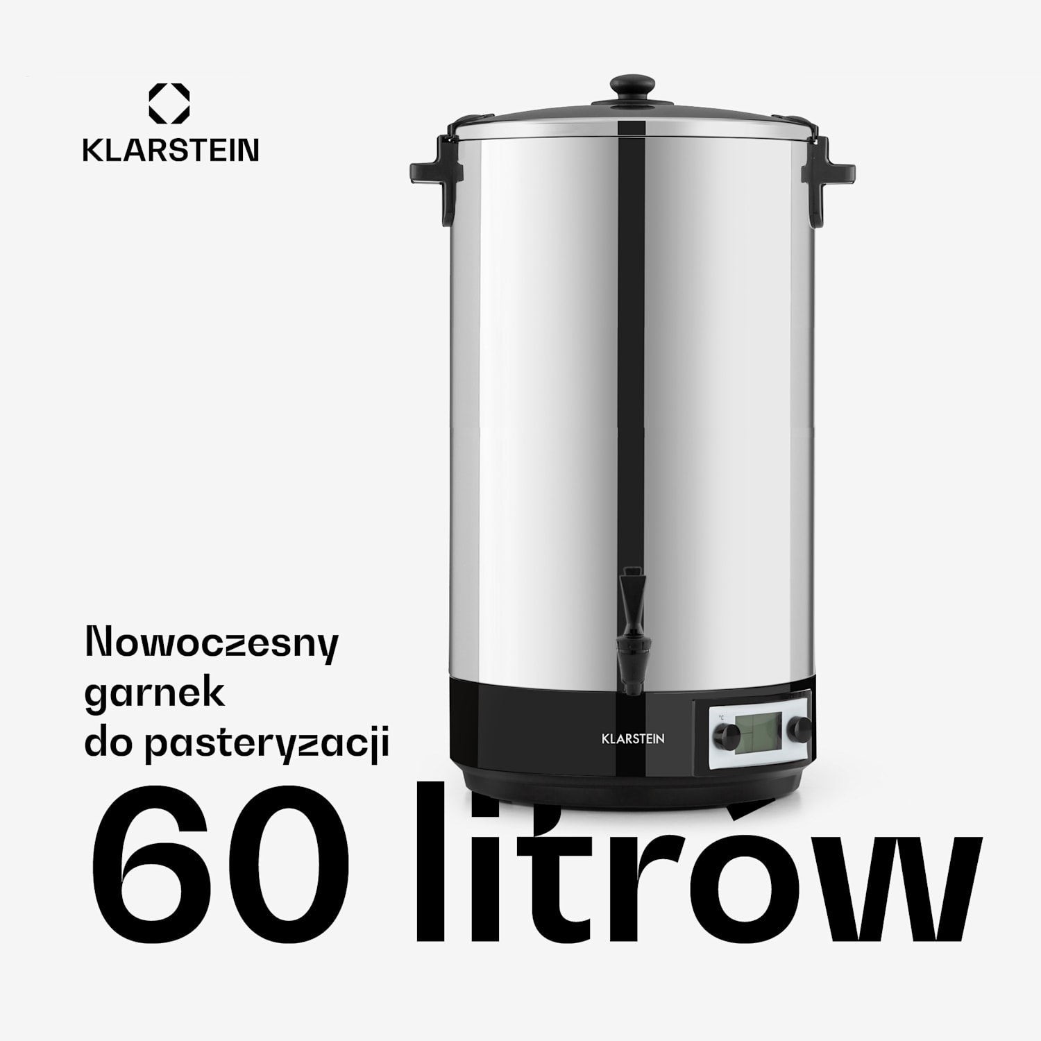 KonfiStar 60 Digital, garnek do pasteryzacji, dozownik napojów, 60 l, 100°C, 180 min 60 L | Cyfrowy