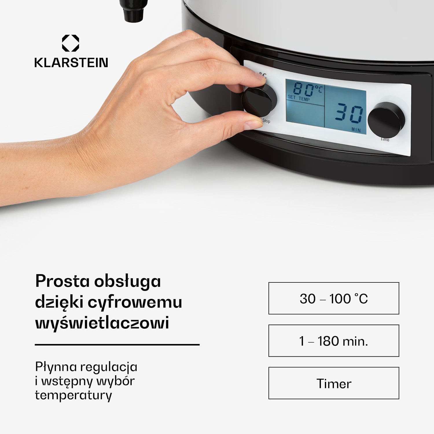 KonfiStar 60 Digital, garnek do pasteryzacji, dozownik napojów, 60 l, 100°C, 180 min 60 L | Cyfrowy
