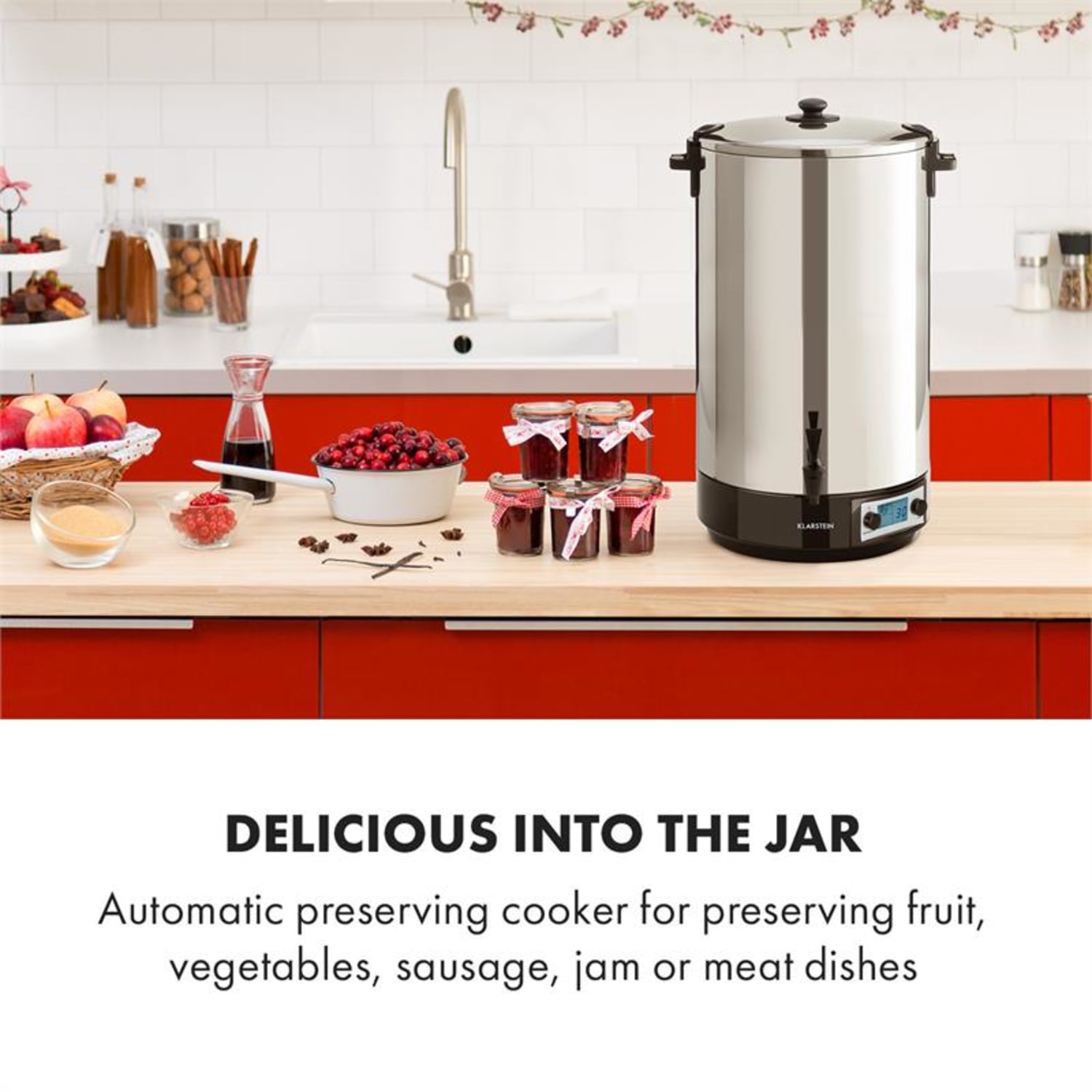 KonfiStar 60, digital, aparat de conservare, recipient pentru băuturi, 60L, 100 ° C, 180 min 